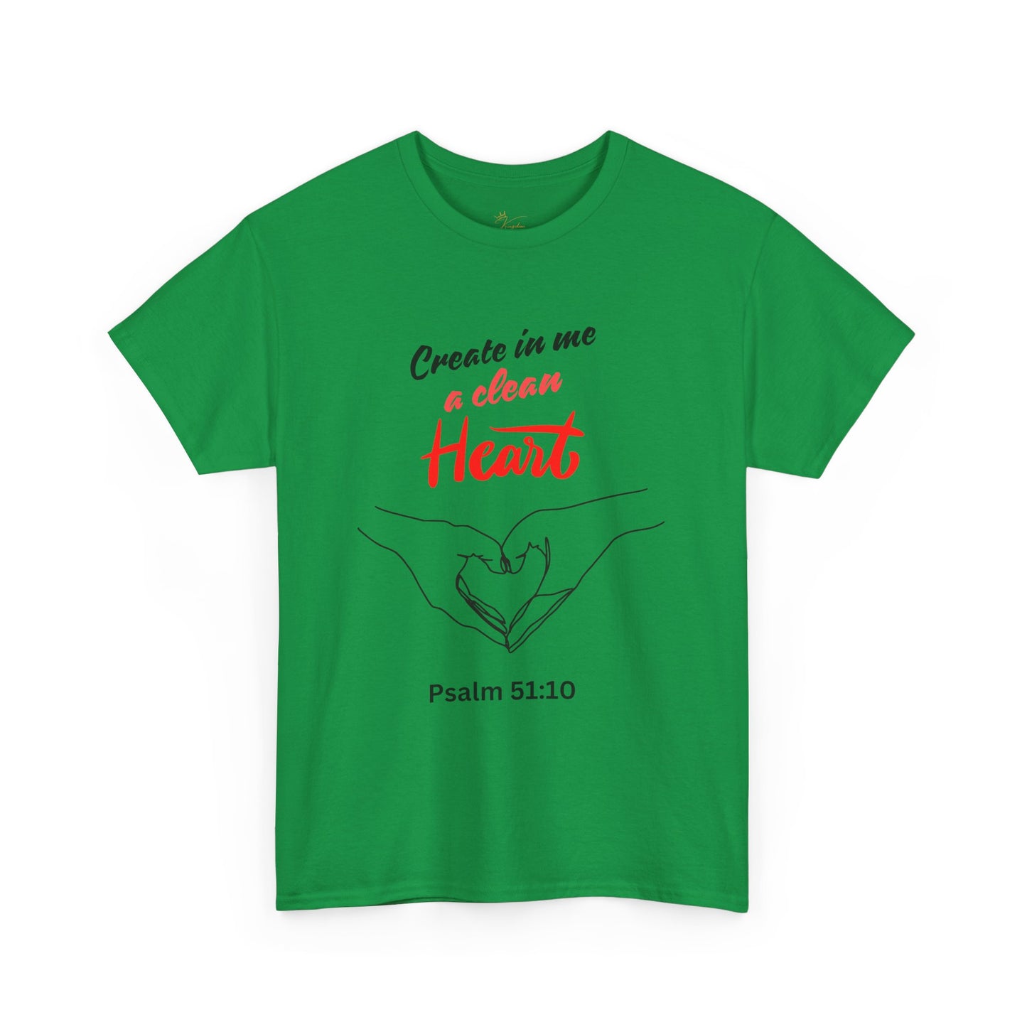 Inspirational Unisex Heavy Cotton Tee - "Create in Me a Clean Heart"
