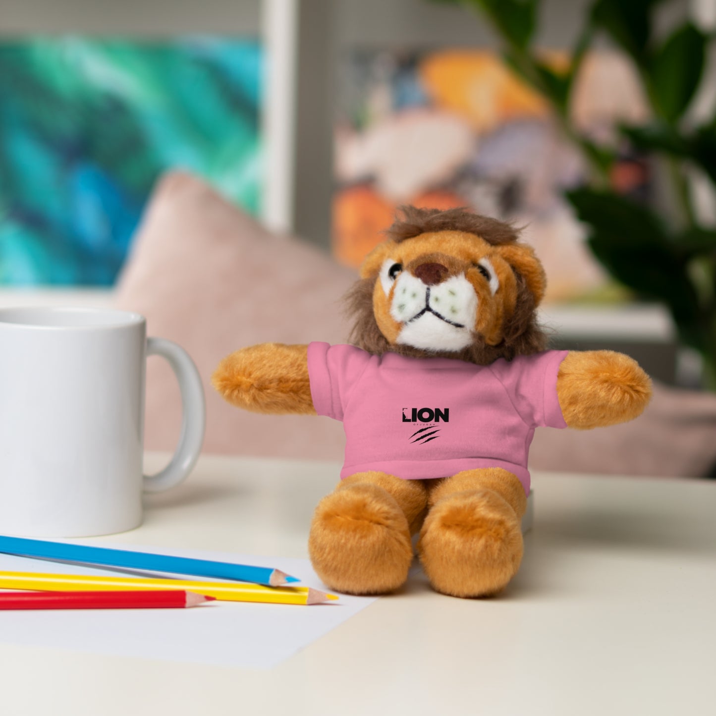 Lion of Judah Stuffed Animal with Tee - Perfect Gift for Kids and Lion Lovers