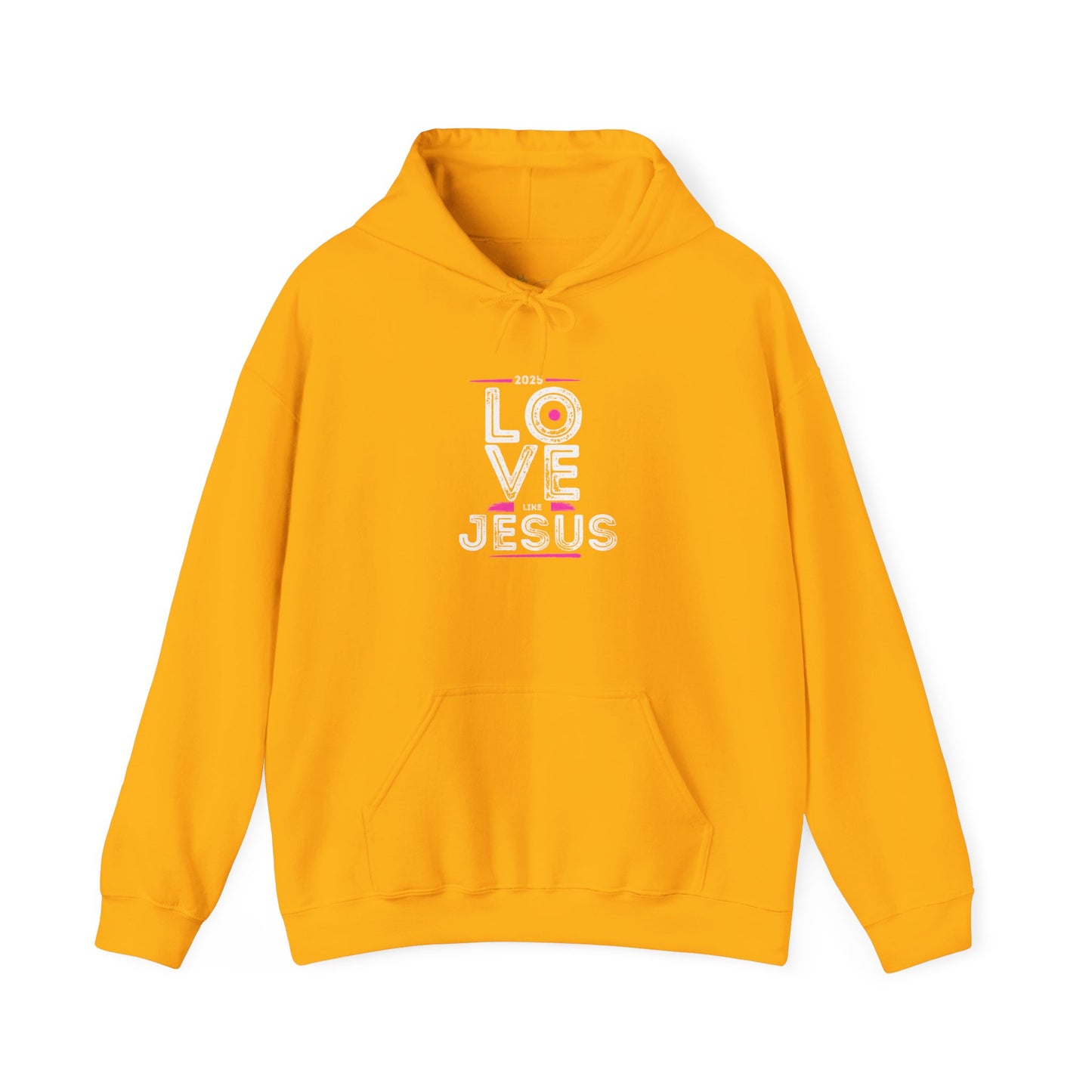 Unisex Heavy Blend™ Hooded Sweatshirt - 'Love Jesus' 2023 Design - Perfect for Faith Celebrations and Everyday Comfort