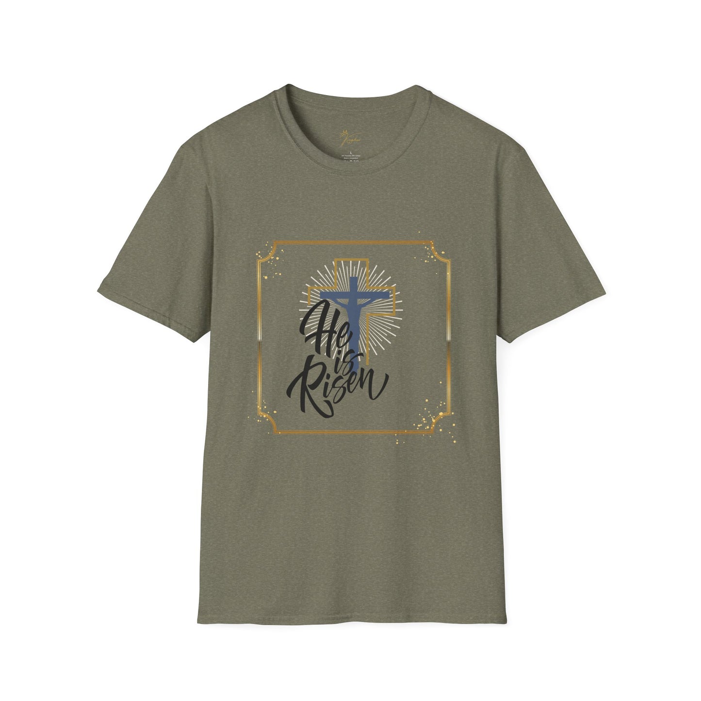 He is Risen Unisex Softstyle T-Shirt - Faith Inspired Easter Tee