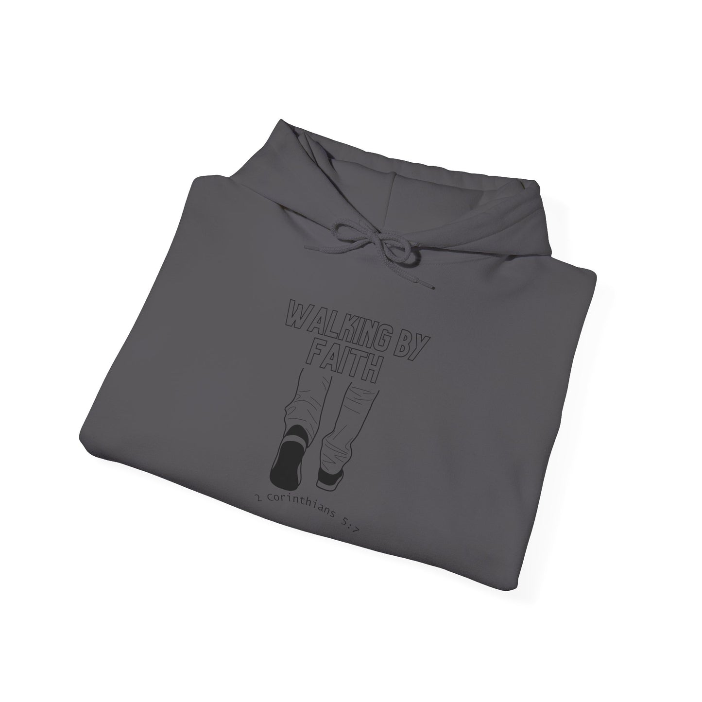 Faith-Inspired Unisex Hoodie - 'Walking by Faith' Design