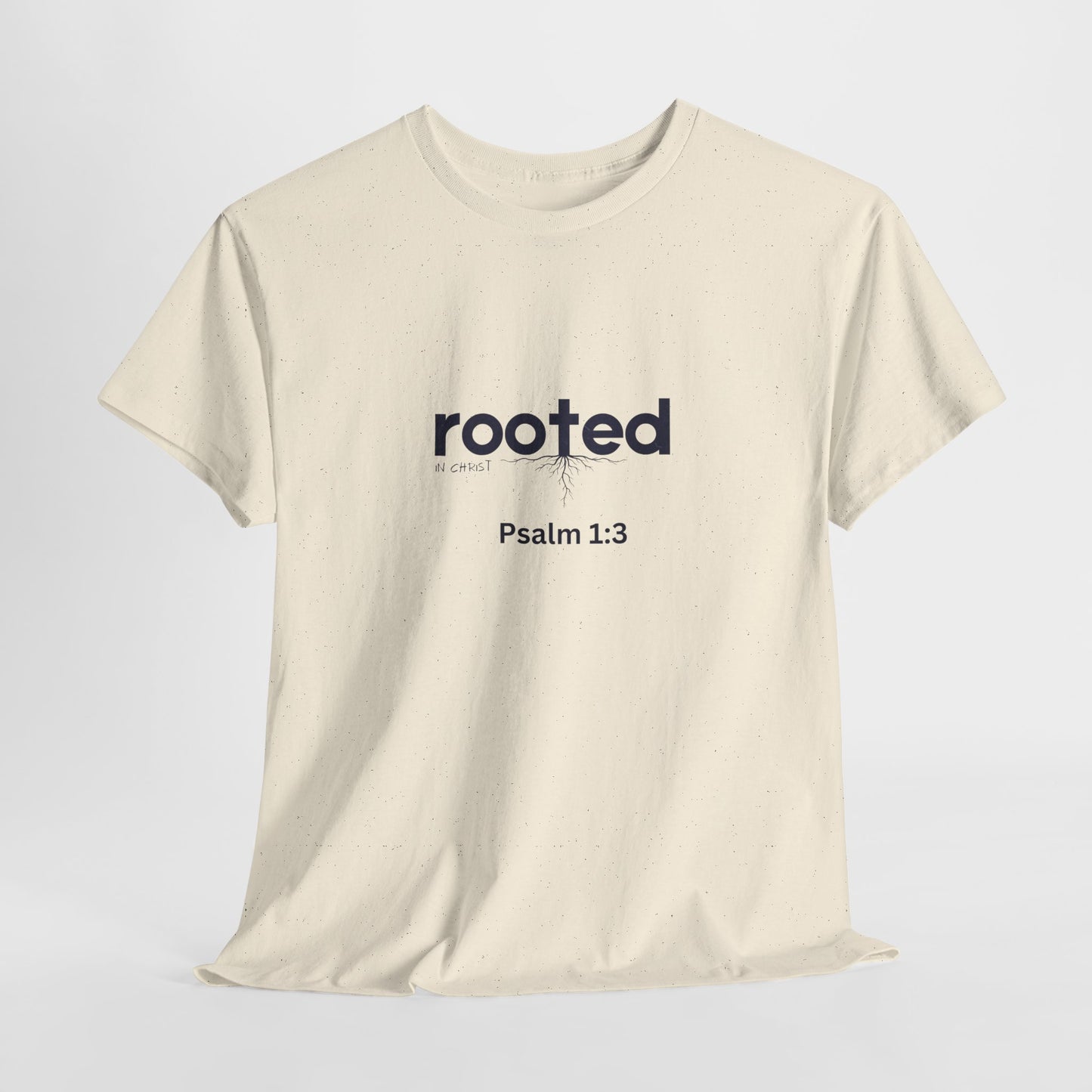 Inspirational Unisex Heavy Cotton Tee - "Rooted Psalm 1:3"