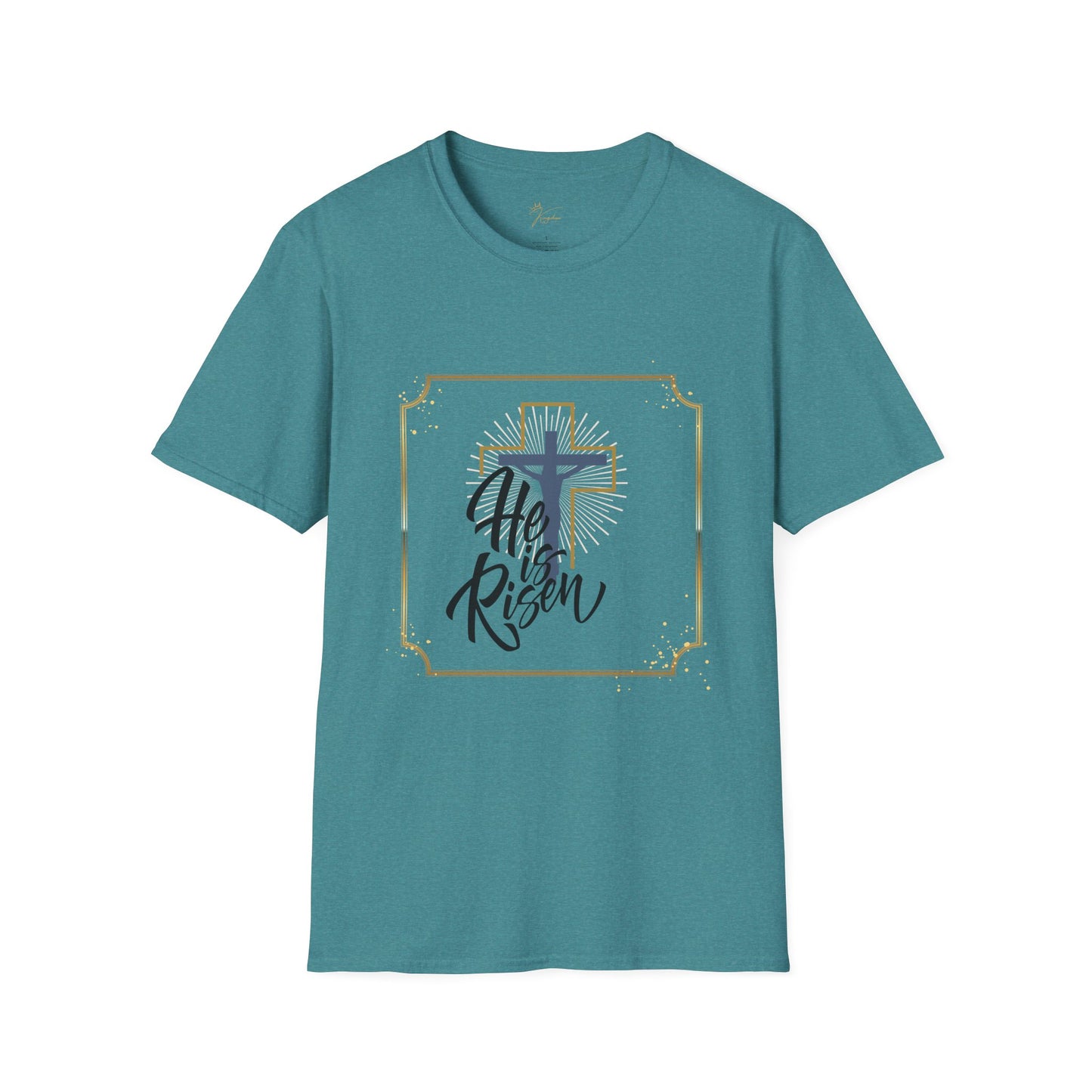 He is Risen Unisex Softstyle T-Shirt - Faith Inspired Easter Tee