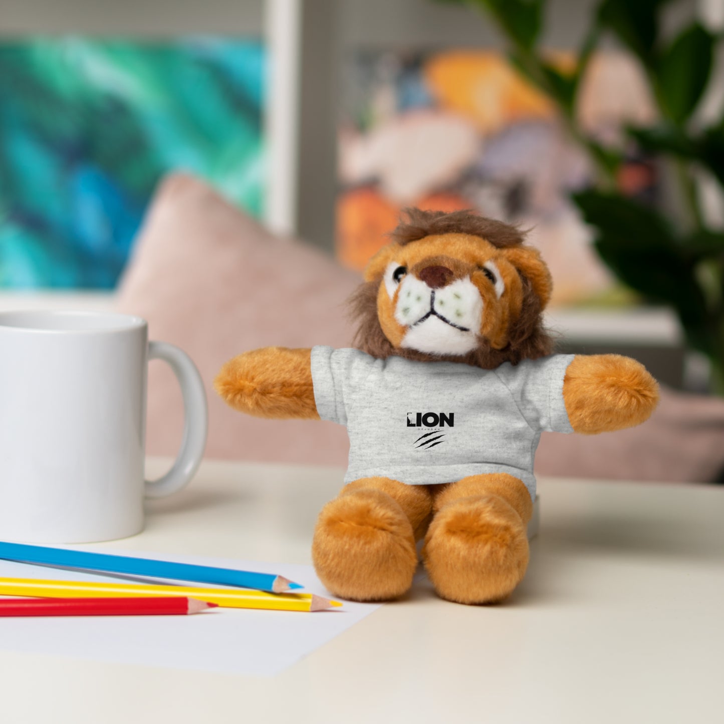 Lion of Judah Stuffed Animal with Tee - Perfect Gift for Kids and Lion Lovers