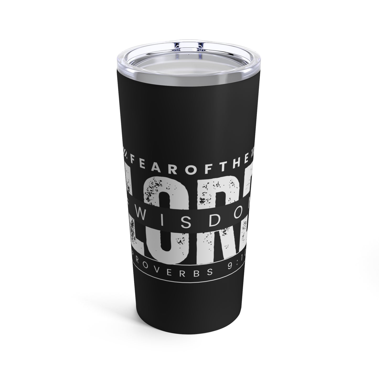 Inspirational 20oz Tumbler - 'Fear of the Lord is the Beginning of Wisdom' Quote - Perfect for Daily Motivation and Gifts