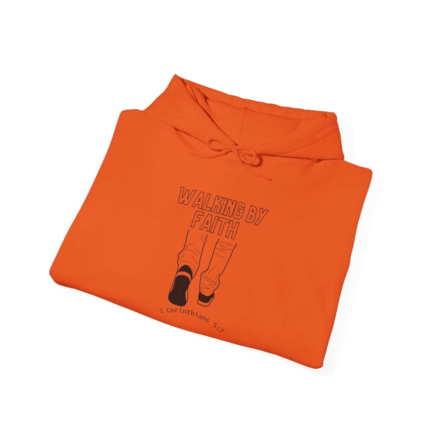 Faith-Inspired Unisex Hoodie - 'Walking by Faith' Design