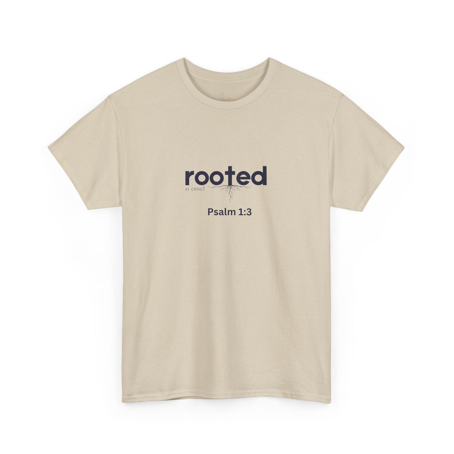 Inspirational Unisex Heavy Cotton Tee - "Rooted Psalm 1:3"