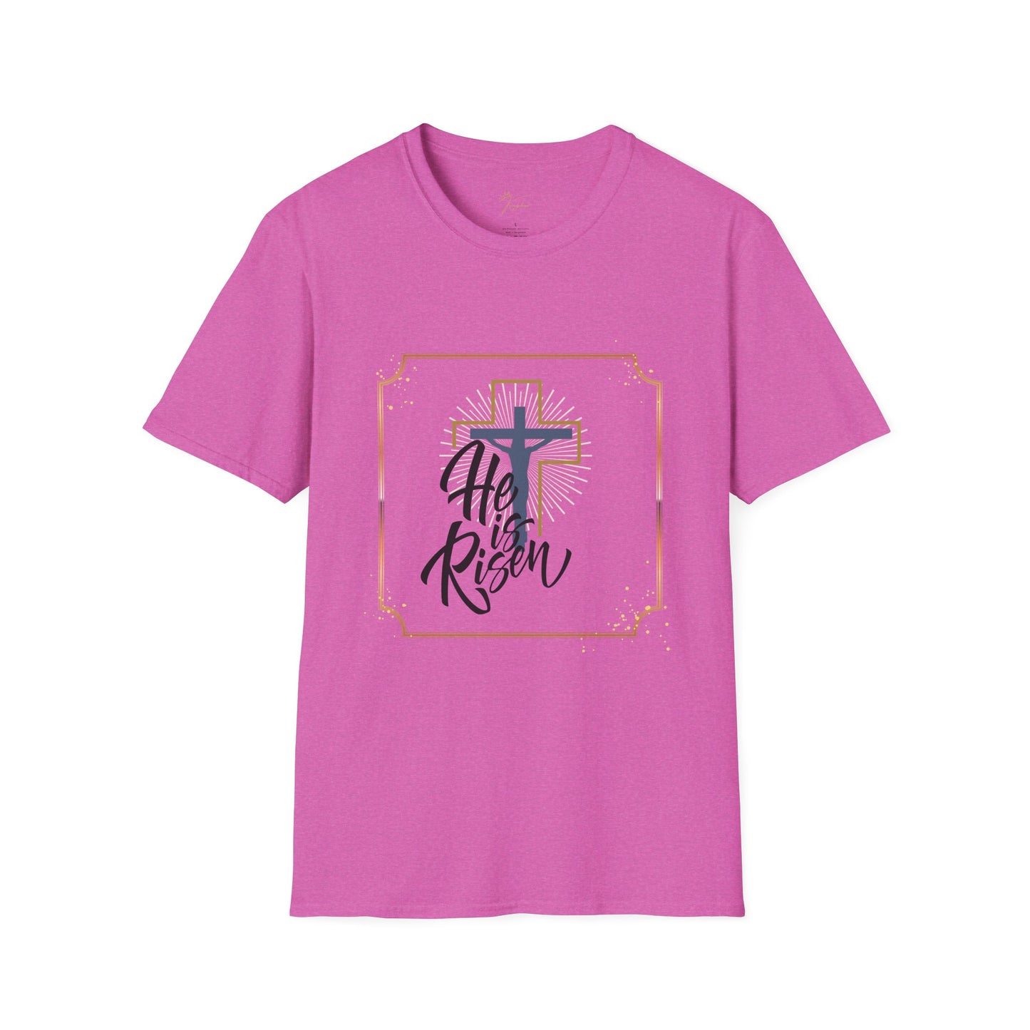 He is Risen Unisex Softstyle T-Shirt - Faith Inspired Easter Tee