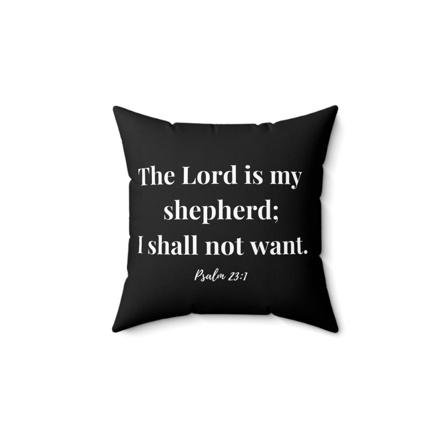 Inspirational Lion Pillow - Psalm 23:1 Decorative Throw Cushion