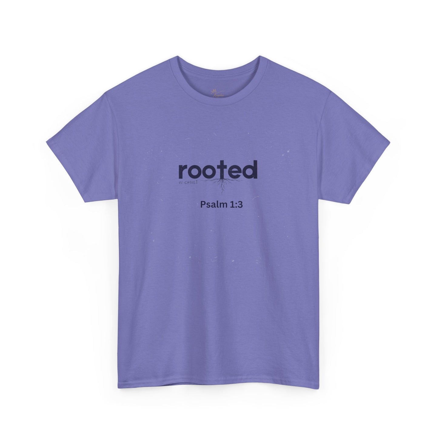 Inspirational Unisex Heavy Cotton Tee - "Rooted Psalm 1:3"
