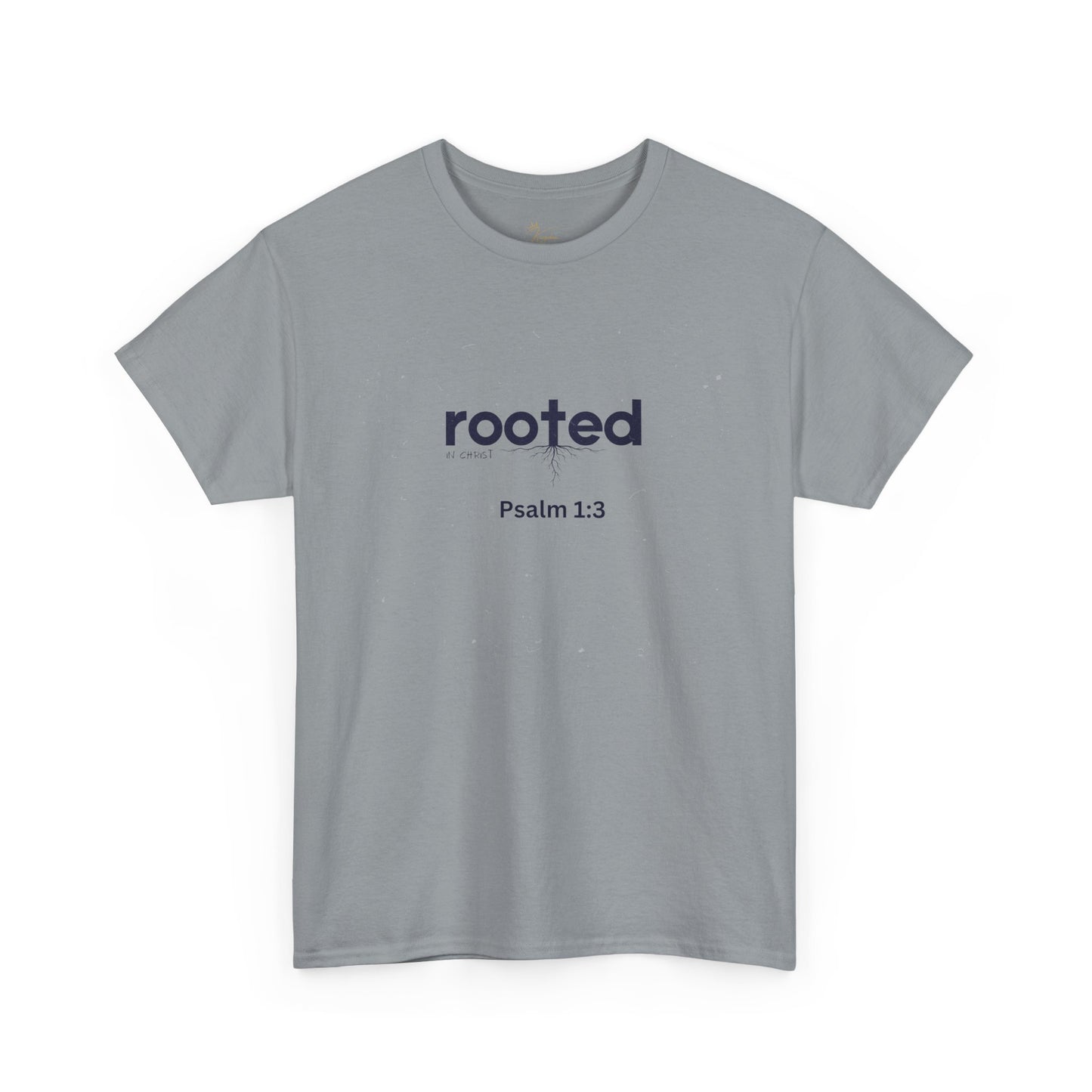 Inspirational Unisex Heavy Cotton Tee - "Rooted Psalm 1:3"