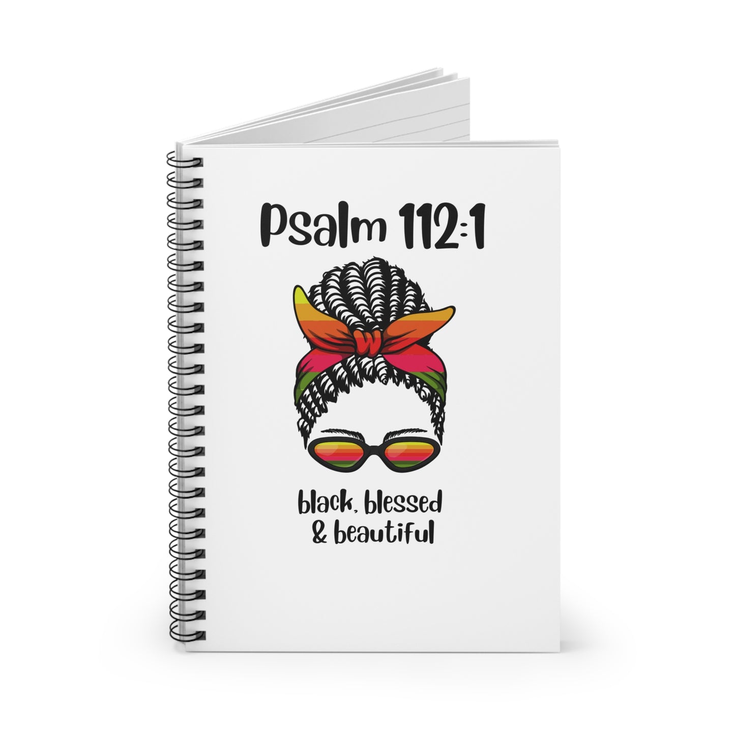 Inspirational Spiral Notebook - Black Blessed & Beautiful