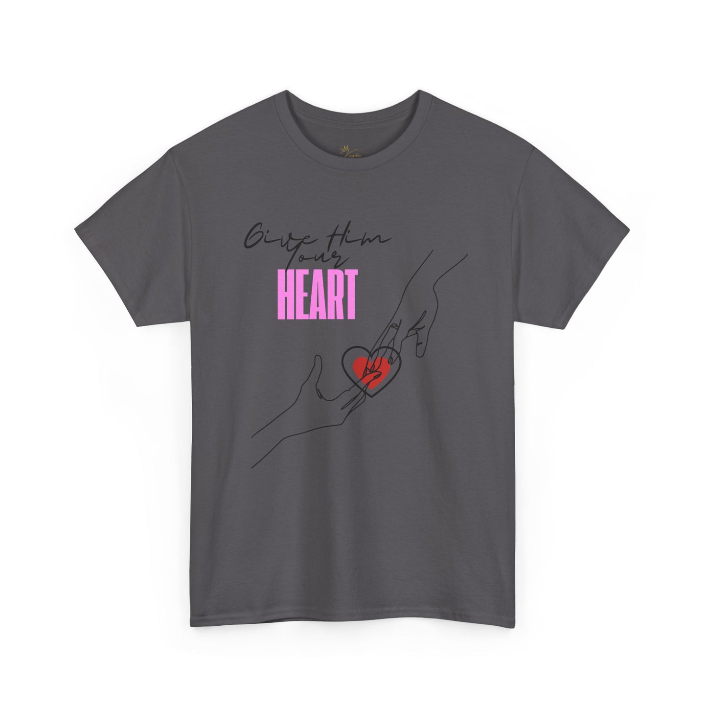 Unisex Heavy Cotton Tee - Give Them Your Heart Graphic Tee
