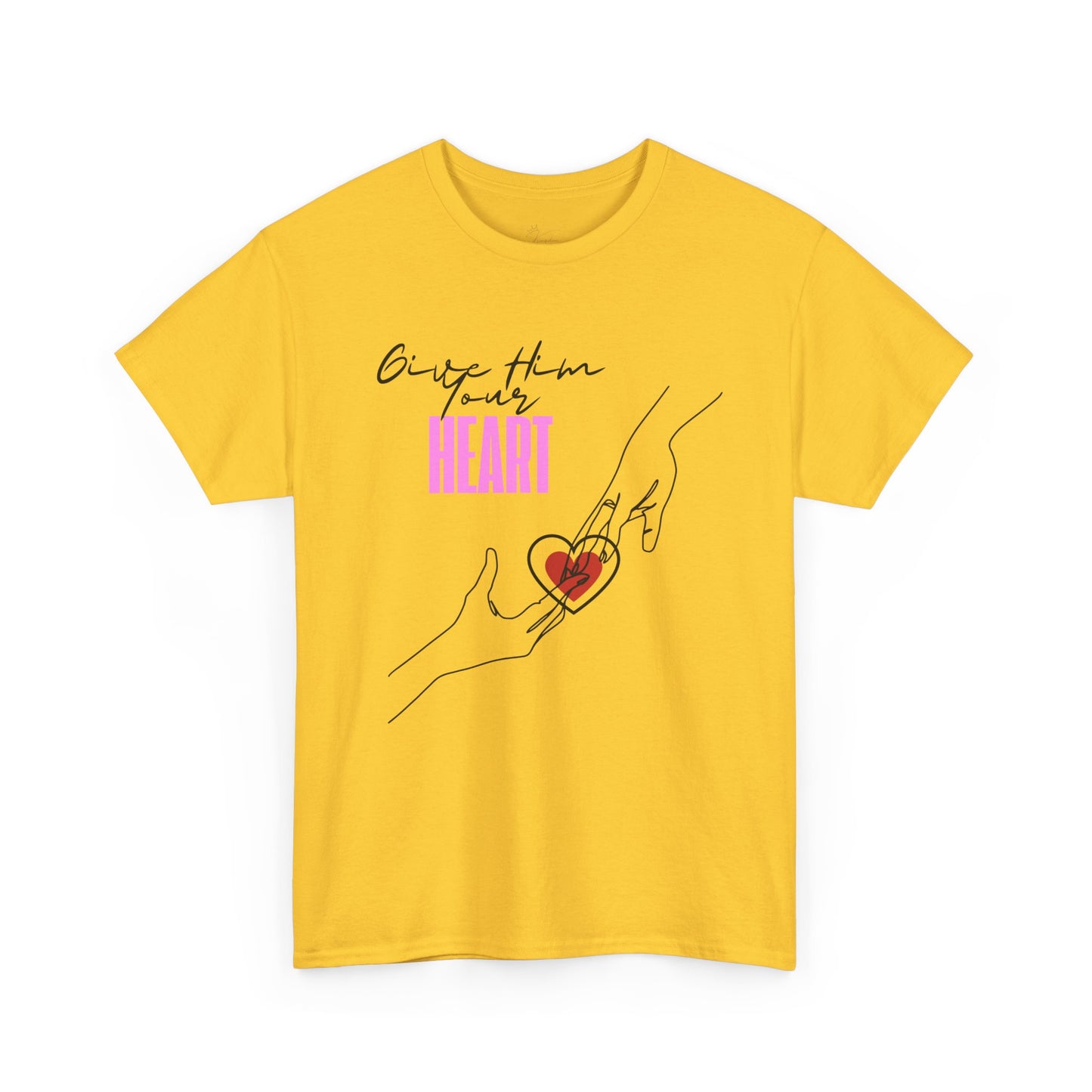 Unisex Heavy Cotton Tee - Give Them Your Heart Graphic Tee