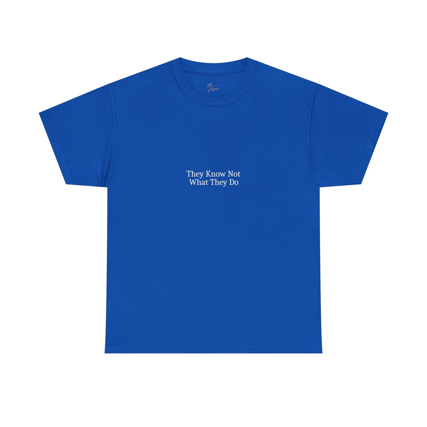 Unisex Heavy Cotton Tee - "They Know Not What They Do" Statement Shirt for Thoughtful Outfits