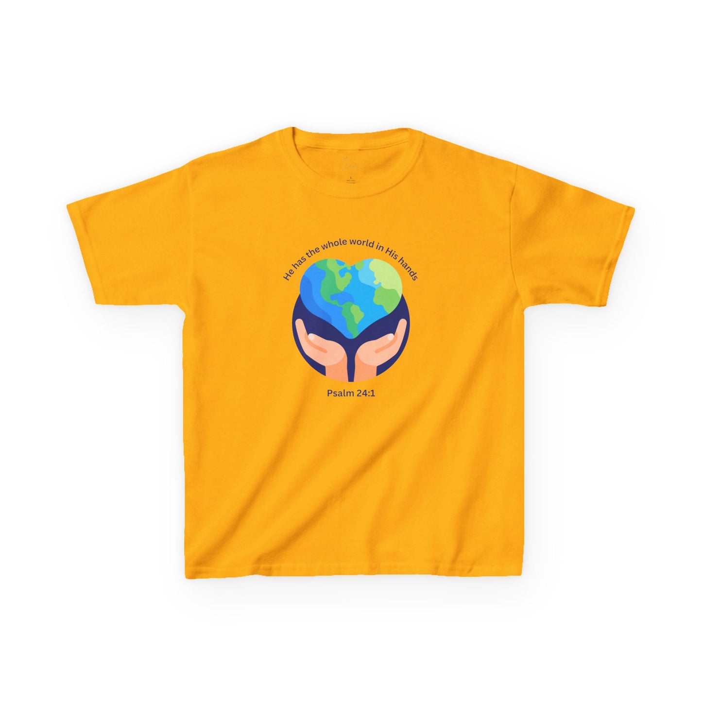 Kids Faith-Inspired Earth Care Tee | Psalm 24:1 | Soft Cotton T-Shirt