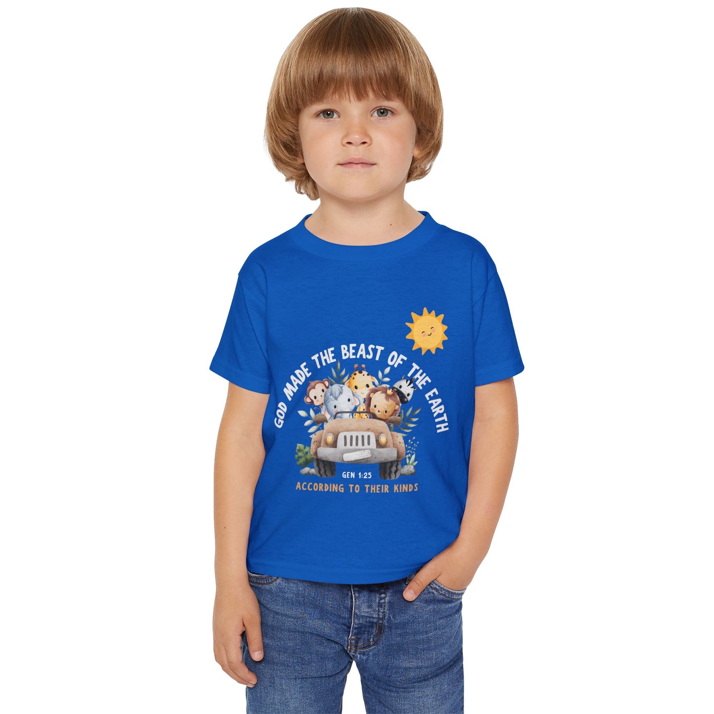 Toddler T-Shirt - God Made the Beast of the Earth Design