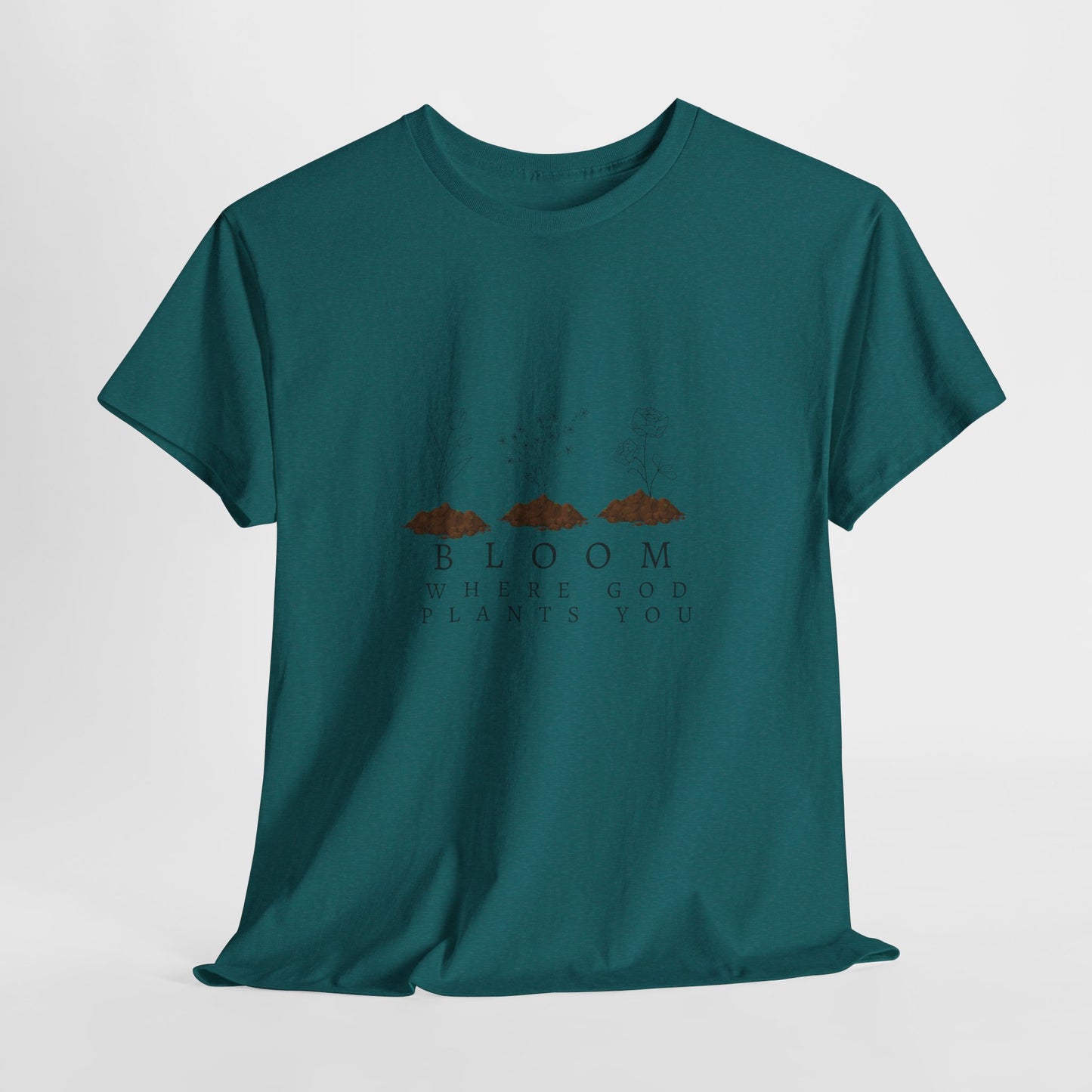 Bloom Where God Plants You Unisex Heavy Cotton Tee