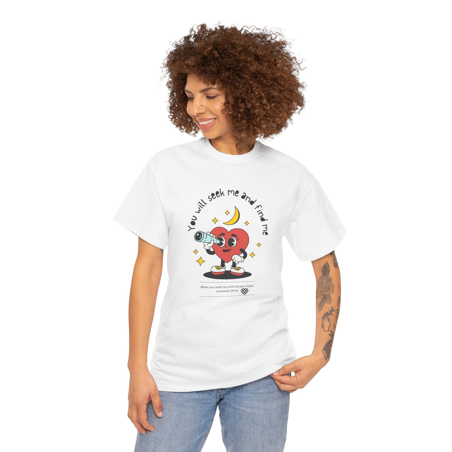You Will Seek Me Unisex Heavy Cotton Tee - Playful Graphic T-Shirt for All Occasions