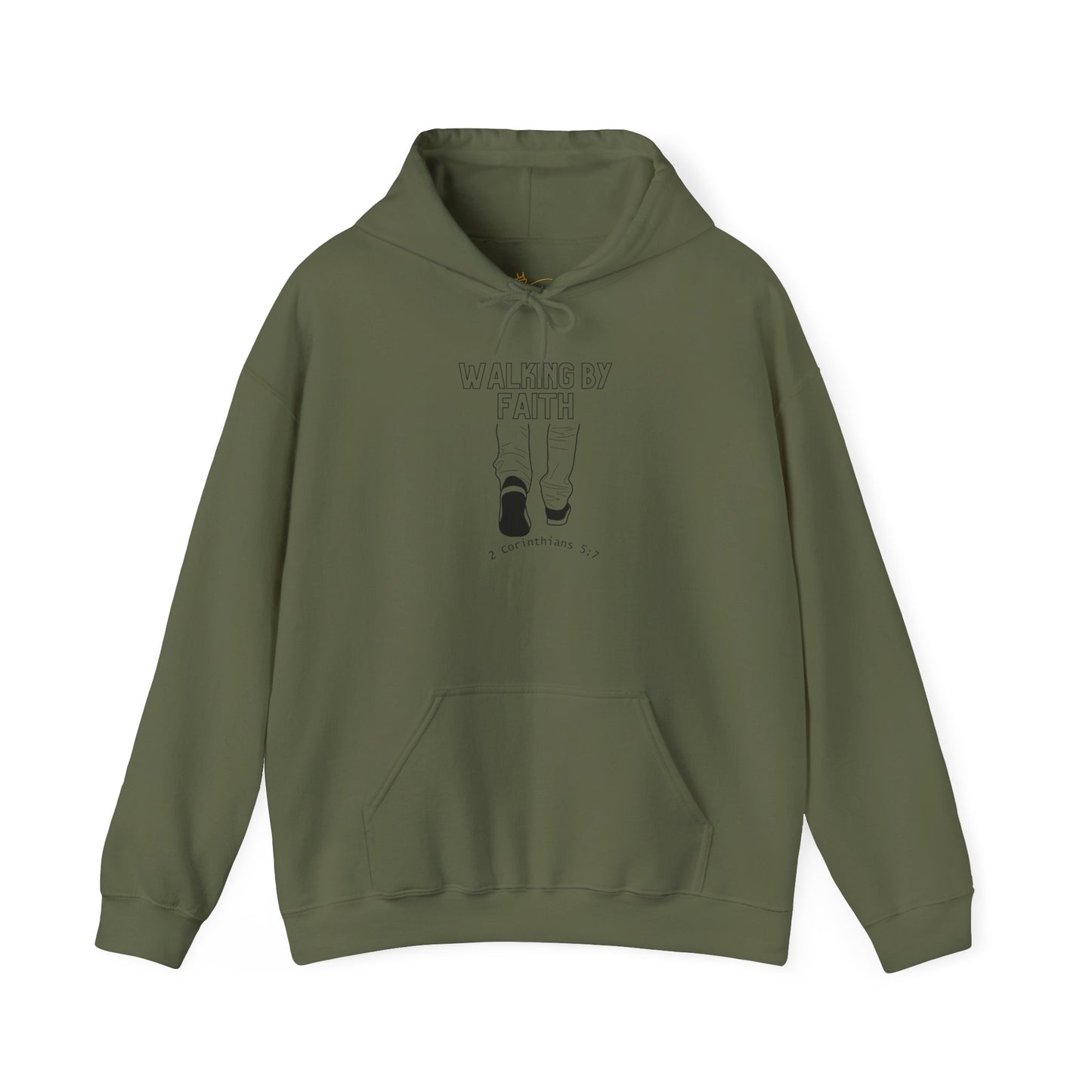Faith-Inspired Unisex Hoodie - 'Walking by Faith' Design