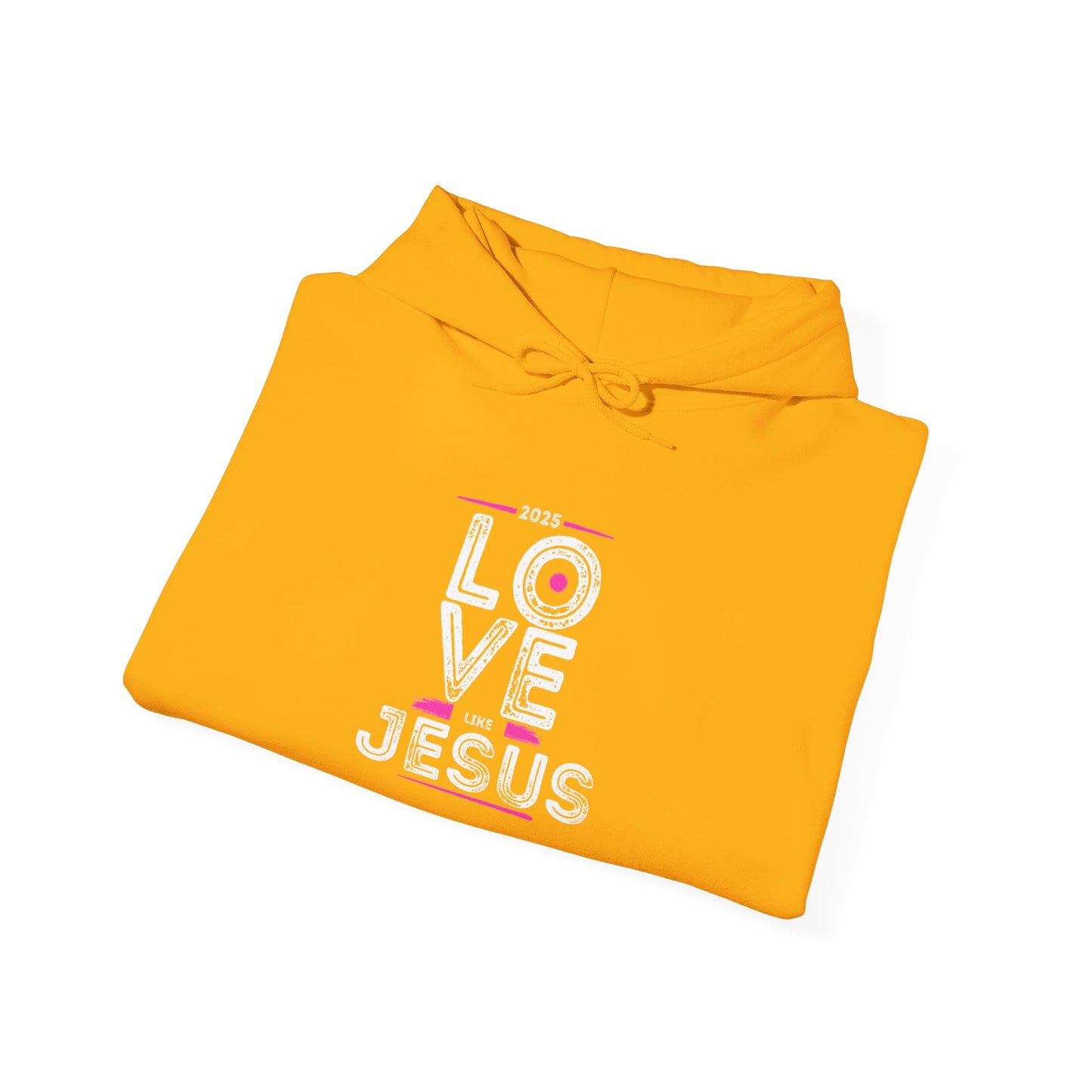 Unisex Heavy Blend™ Hooded Sweatshirt - 'Love Jesus' 2023 Design - Perfect for Faith Celebrations and Everyday Comfort