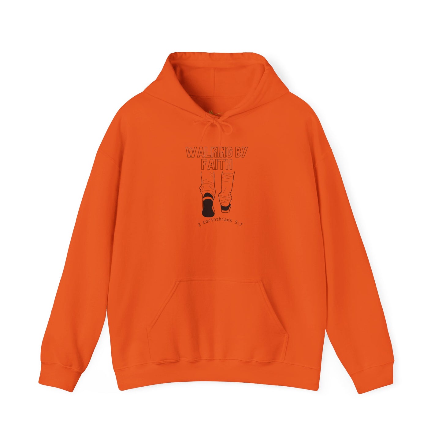 Faith-Inspired Unisex Hoodie - 'Walking by Faith' Design