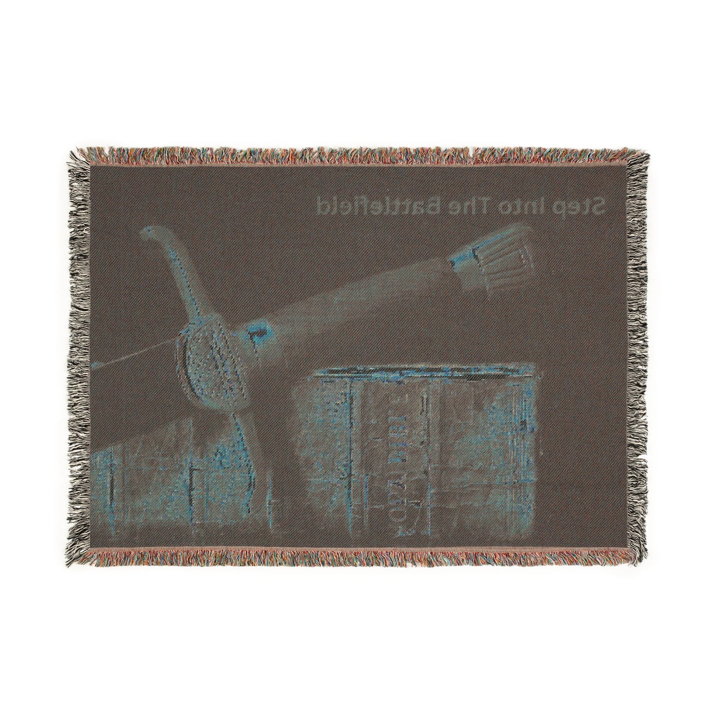 Vintage Warrior Woven Prayer Blanket - Step into The Battlefield Design