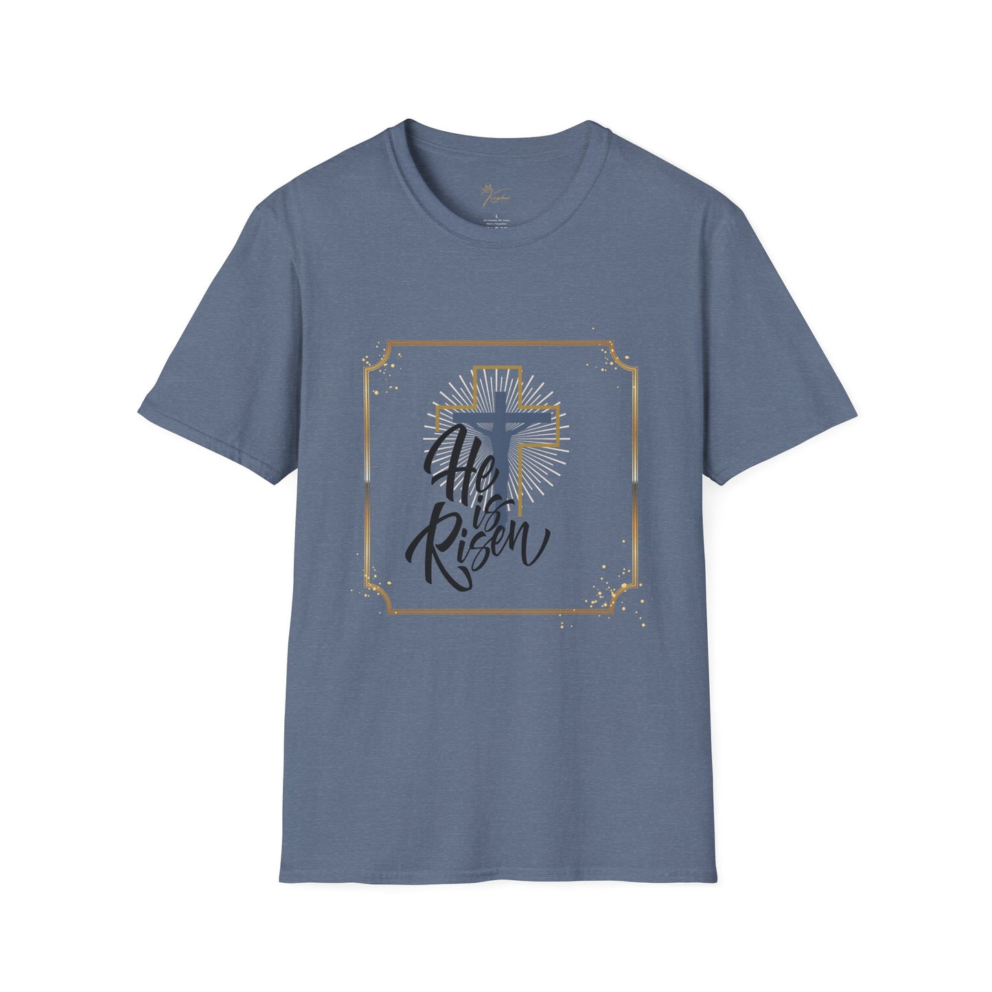 He is Risen Unisex Softstyle T-Shirt - Faith Inspired Easter Tee