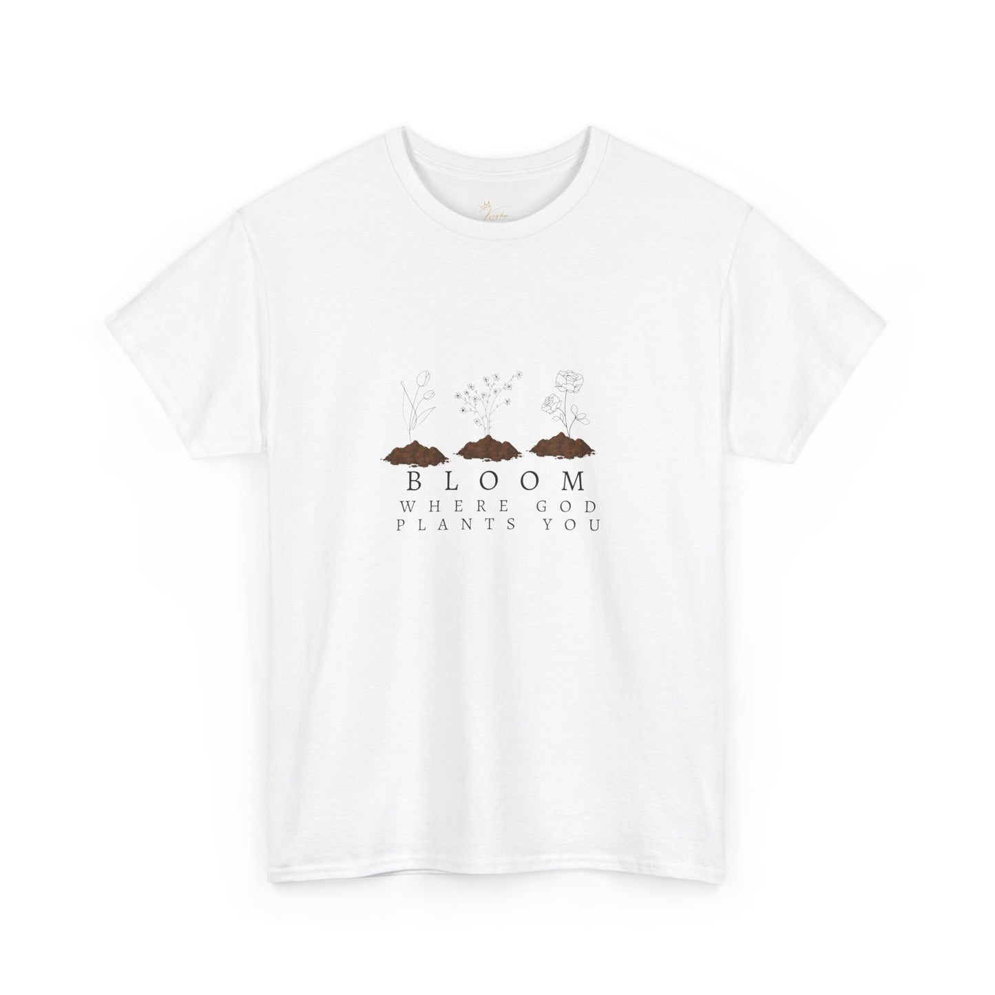 Bloom Where God Plants You Unisex Heavy Cotton Tee