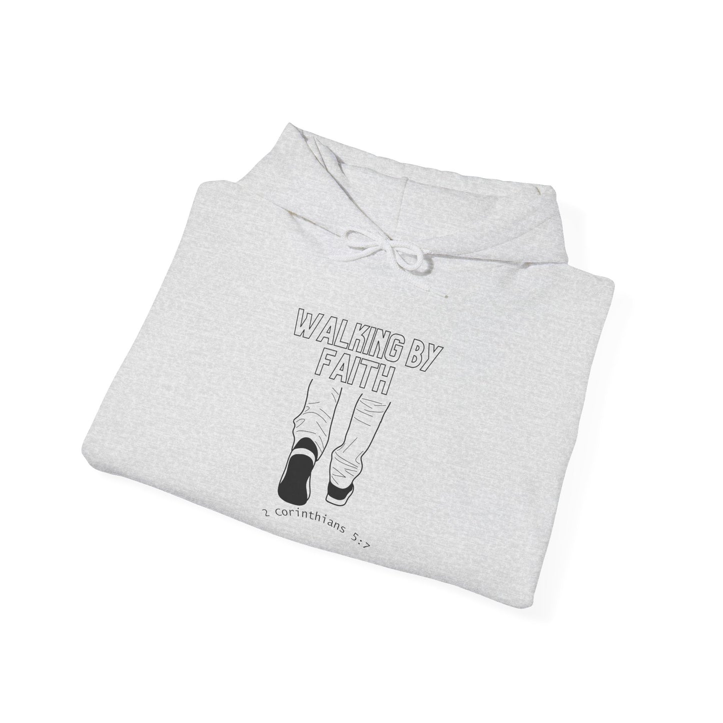 Faith-Inspired Unisex Hoodie - 'Walking by Faith' Design