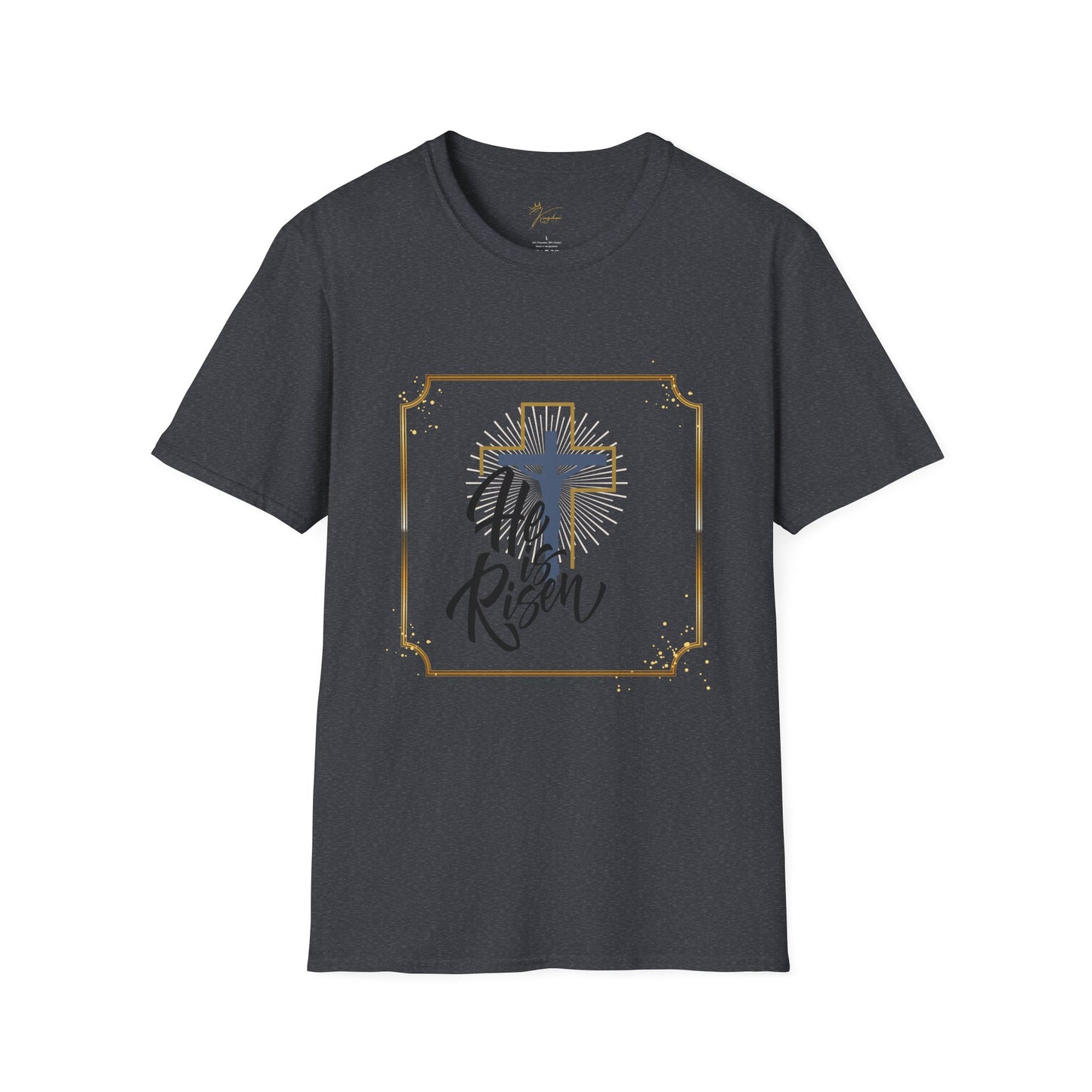 He is Risen Unisex Softstyle T-Shirt - Faith Inspired Easter Tee