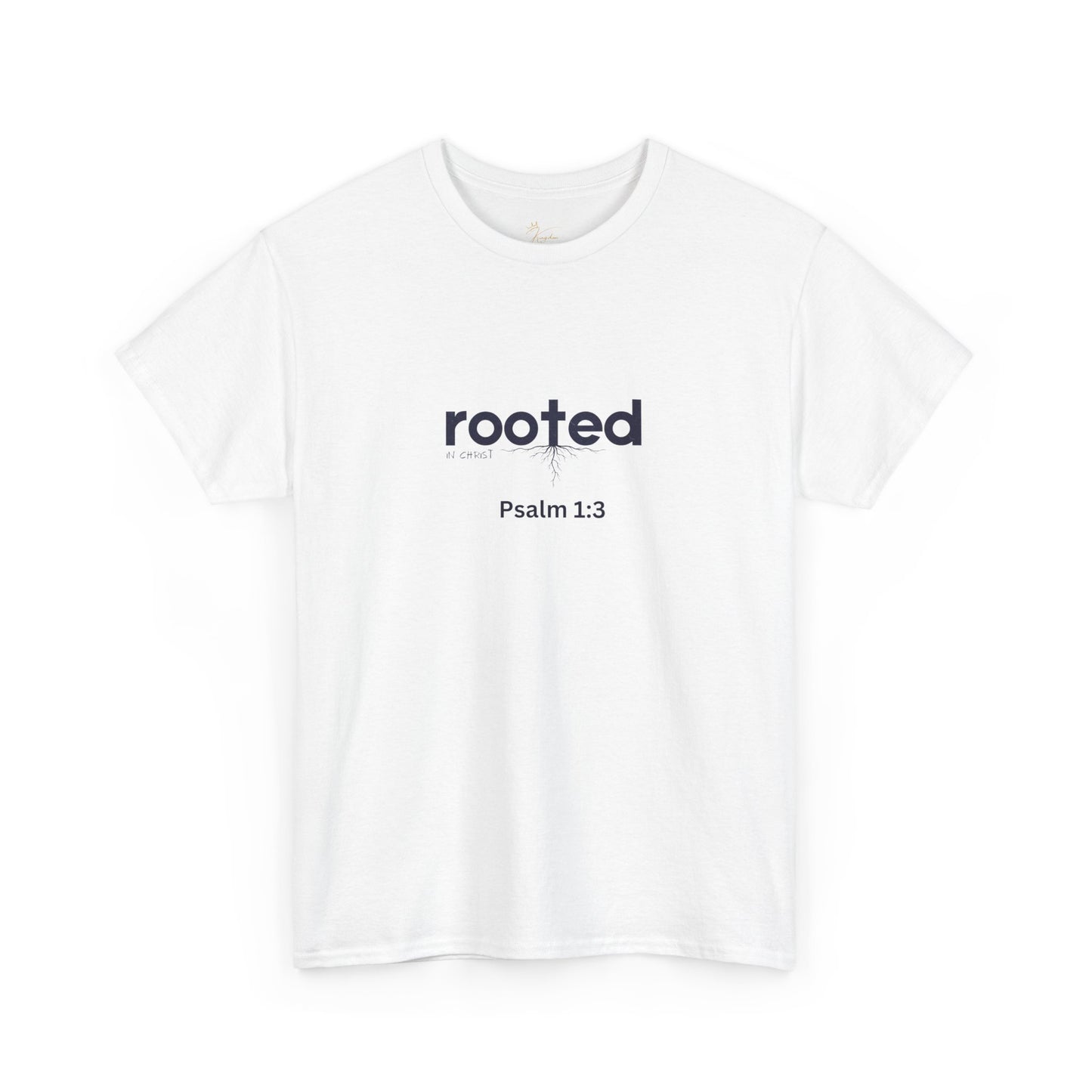 Inspirational Unisex Heavy Cotton Tee - "Rooted Psalm 1:3"