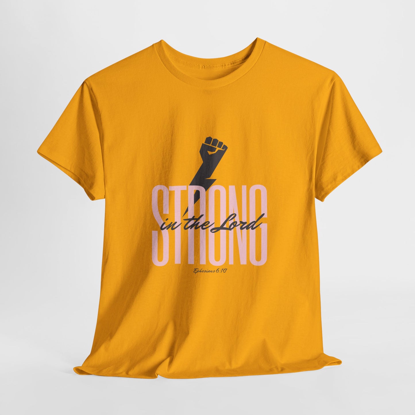 Strong in the Lord Unisex Heavy Cotton Tee - Inspirational Faith T-Shirt
