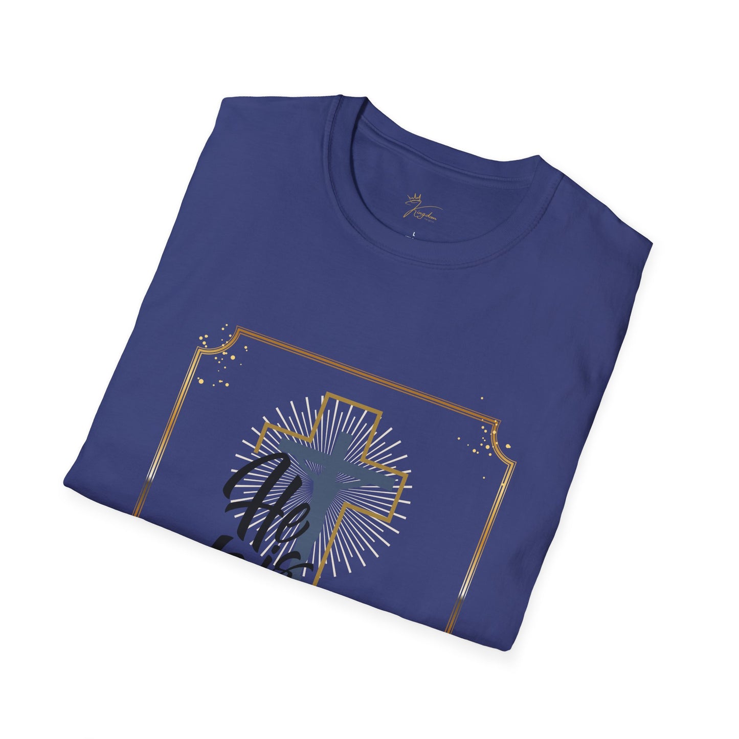 He is Risen Unisex Softstyle T-Shirt - Faith Inspired Easter Tee