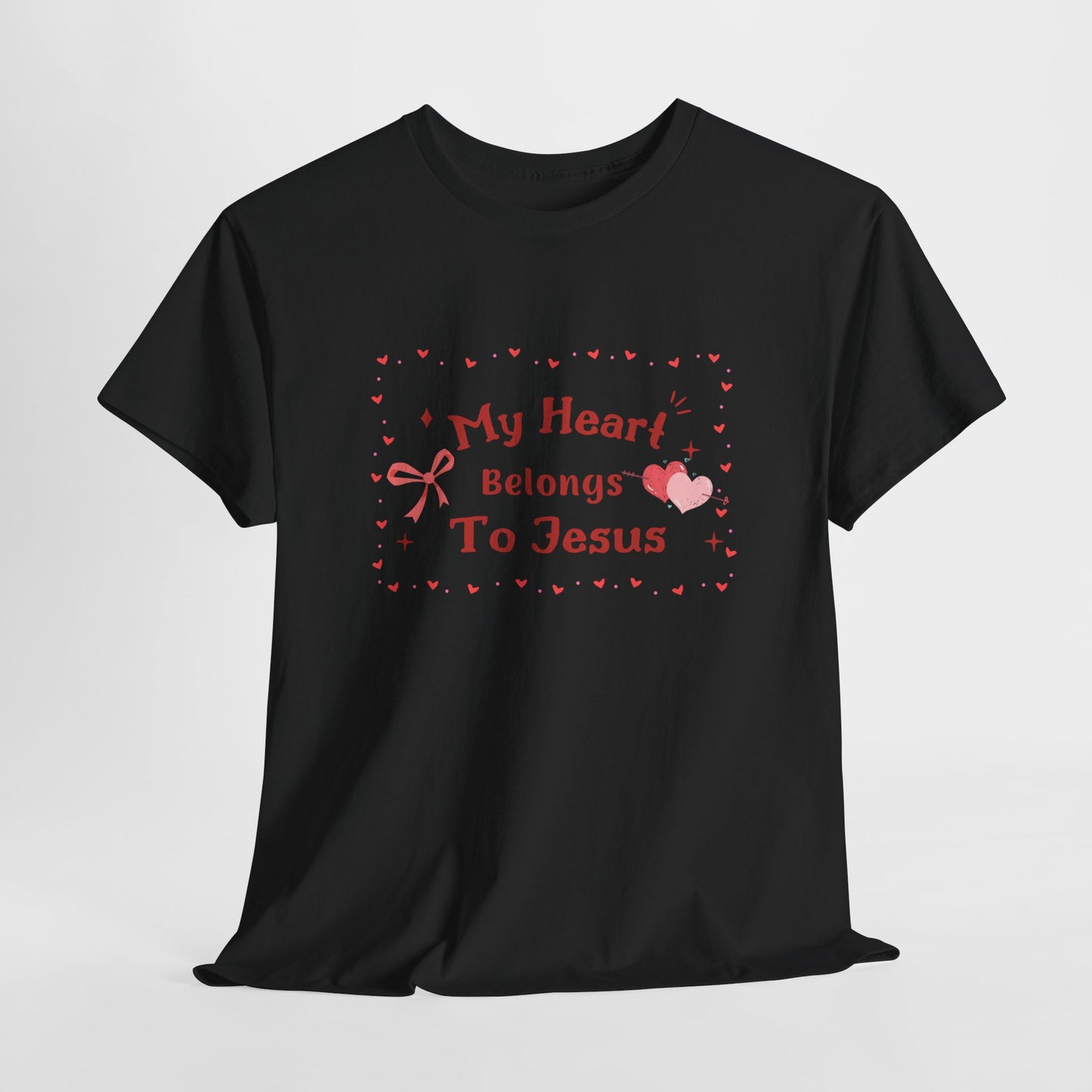 Faith-Inspired Unisex Heavy Cotton Tee - 'My Heart Belongs To Jesus'