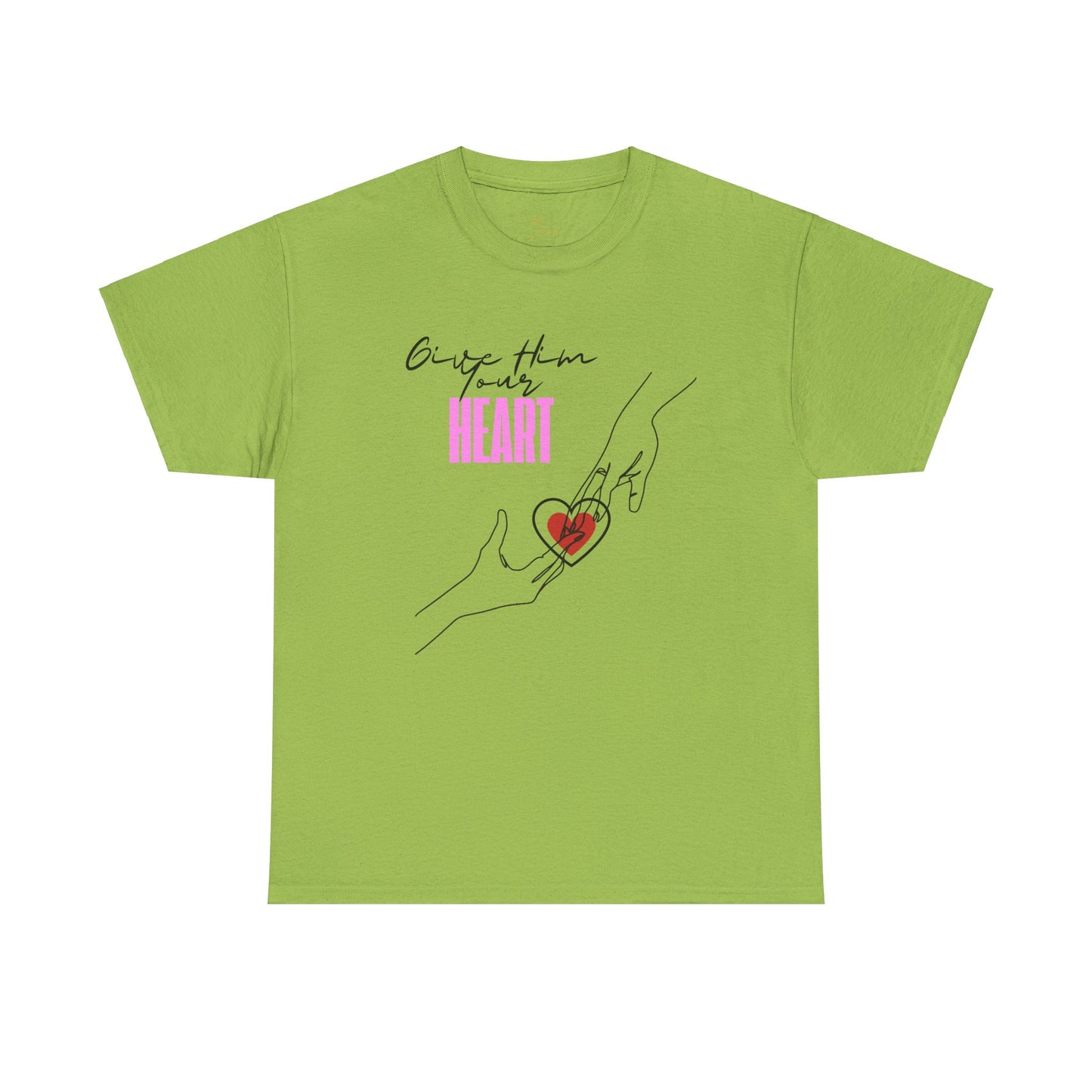 Unisex Heavy Cotton Tee - Give Them Your Heart Graphic Tee