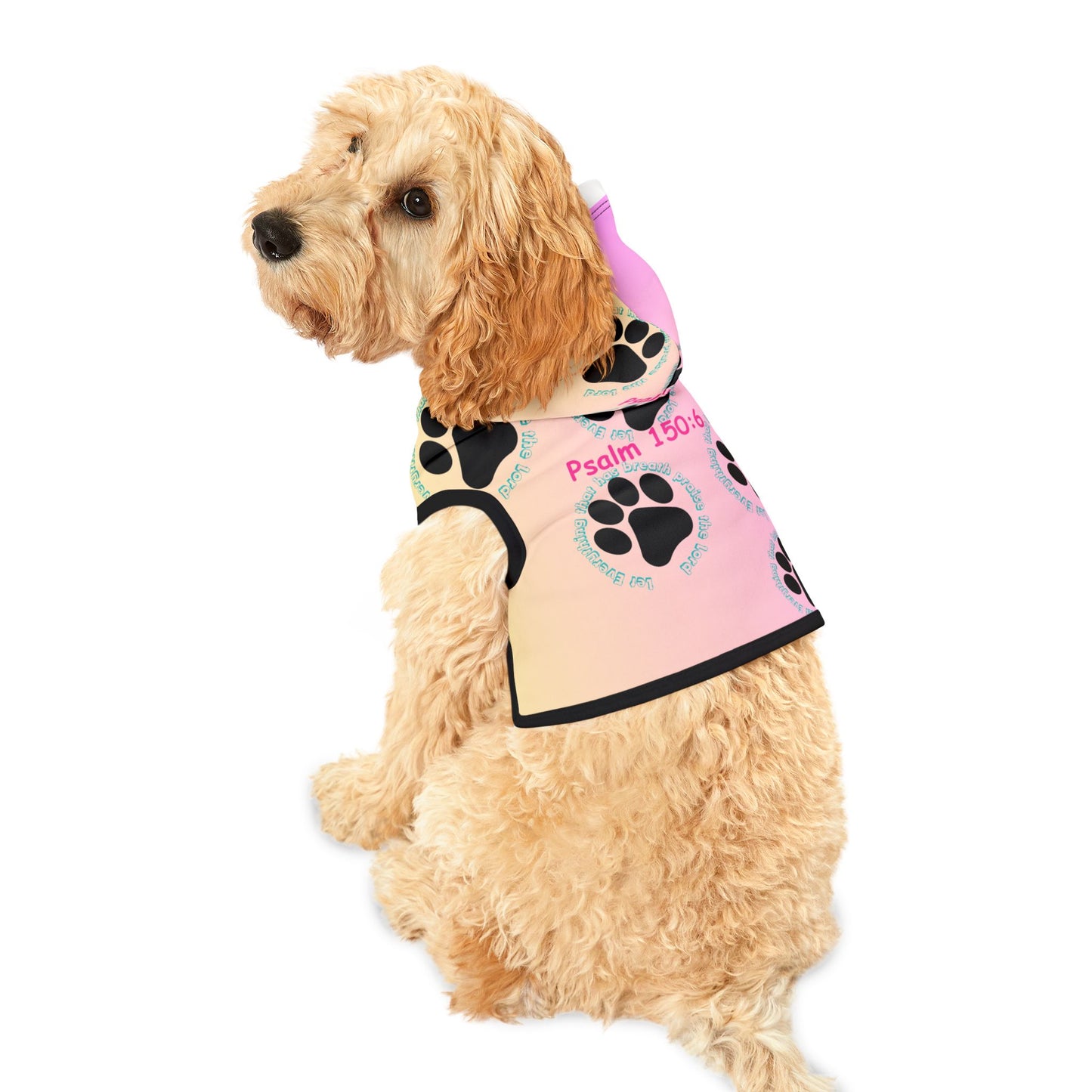 Comfortable and Stylish Pet Hoodie with Inspirational Quotes & Paw Print Design