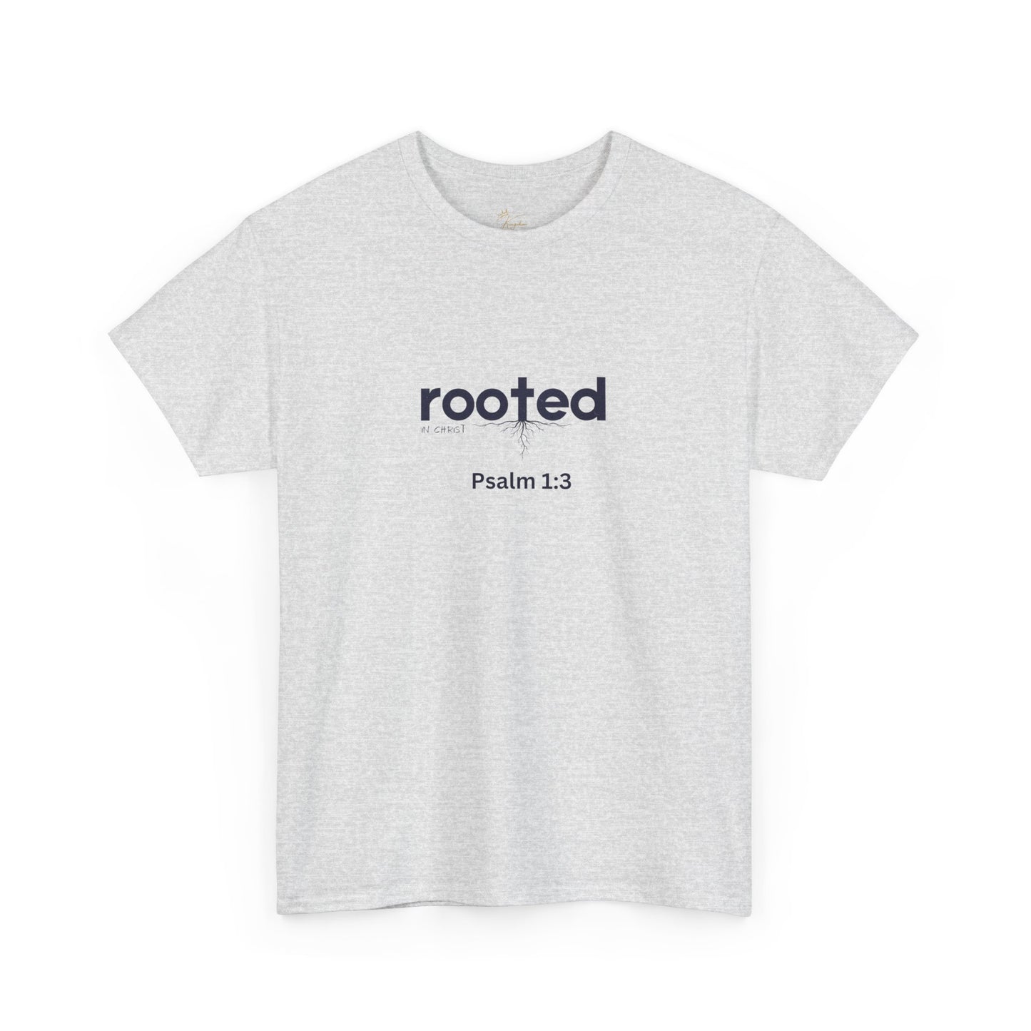 Inspirational Unisex Heavy Cotton Tee - "Rooted Psalm 1:3"