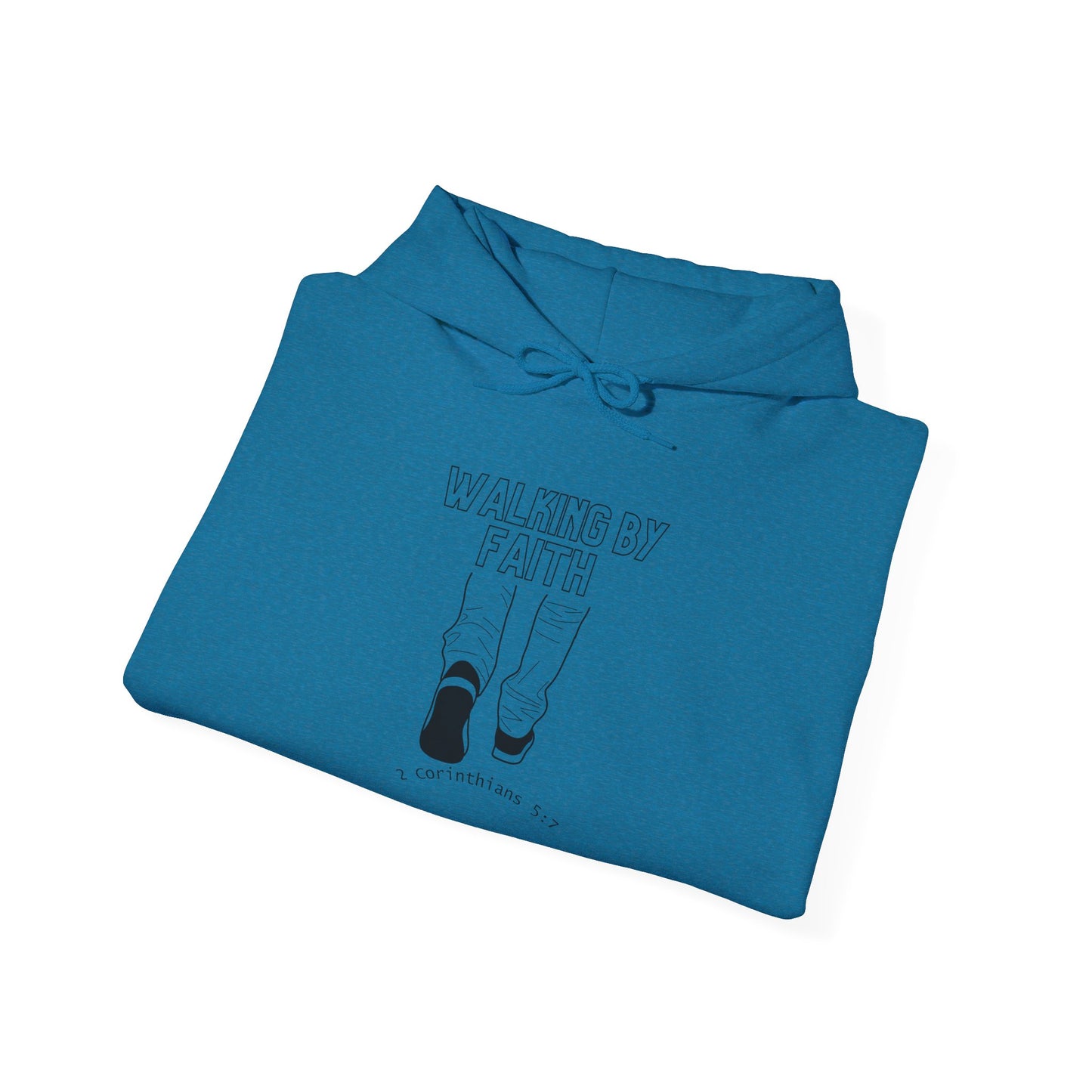 Faith-Inspired Unisex Hoodie - 'Walking by Faith' Design