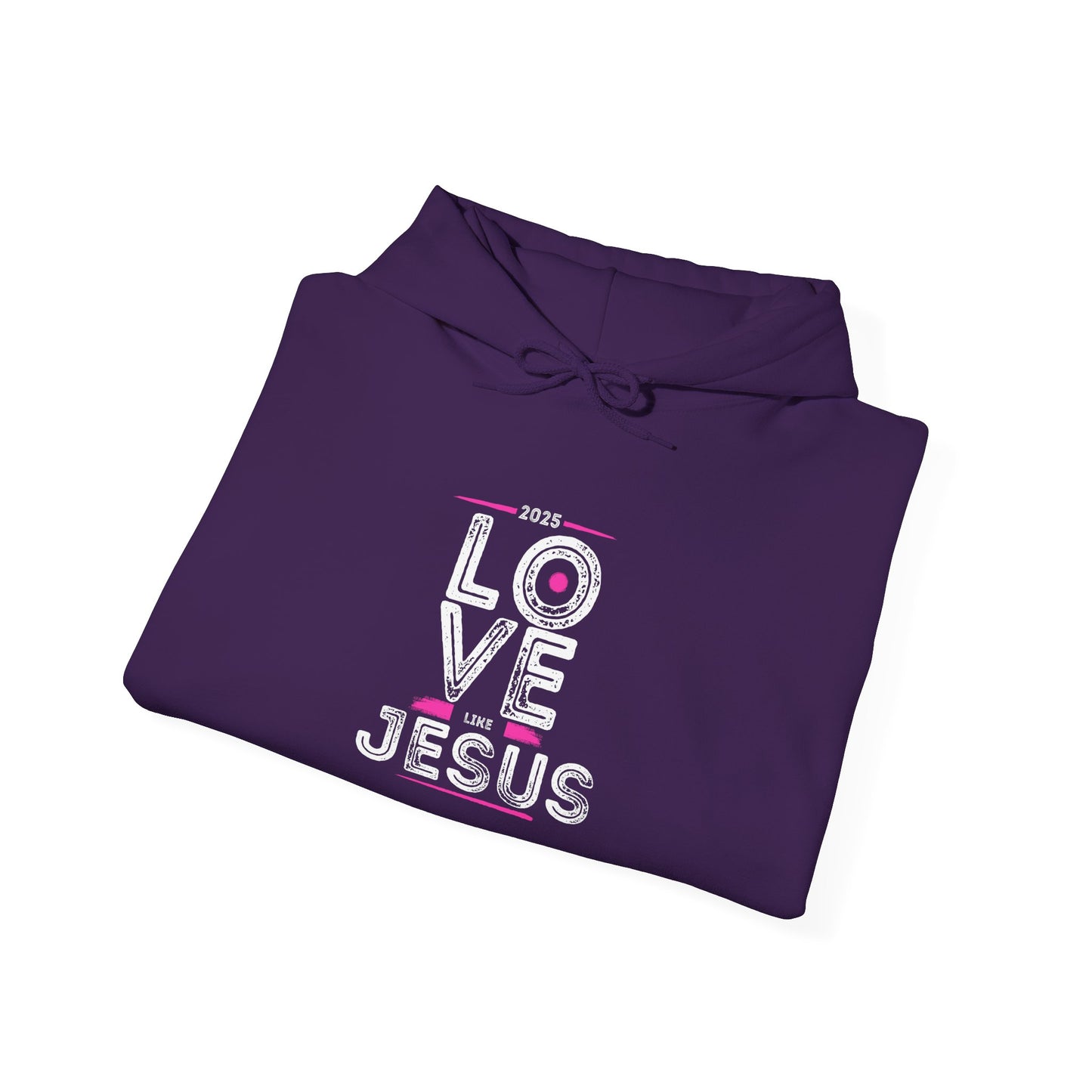 Unisex Heavy Blend™ Hooded Sweatshirt - 'Love Jesus' 2023 Design - Perfect for Faith Celebrations and Everyday Comfort