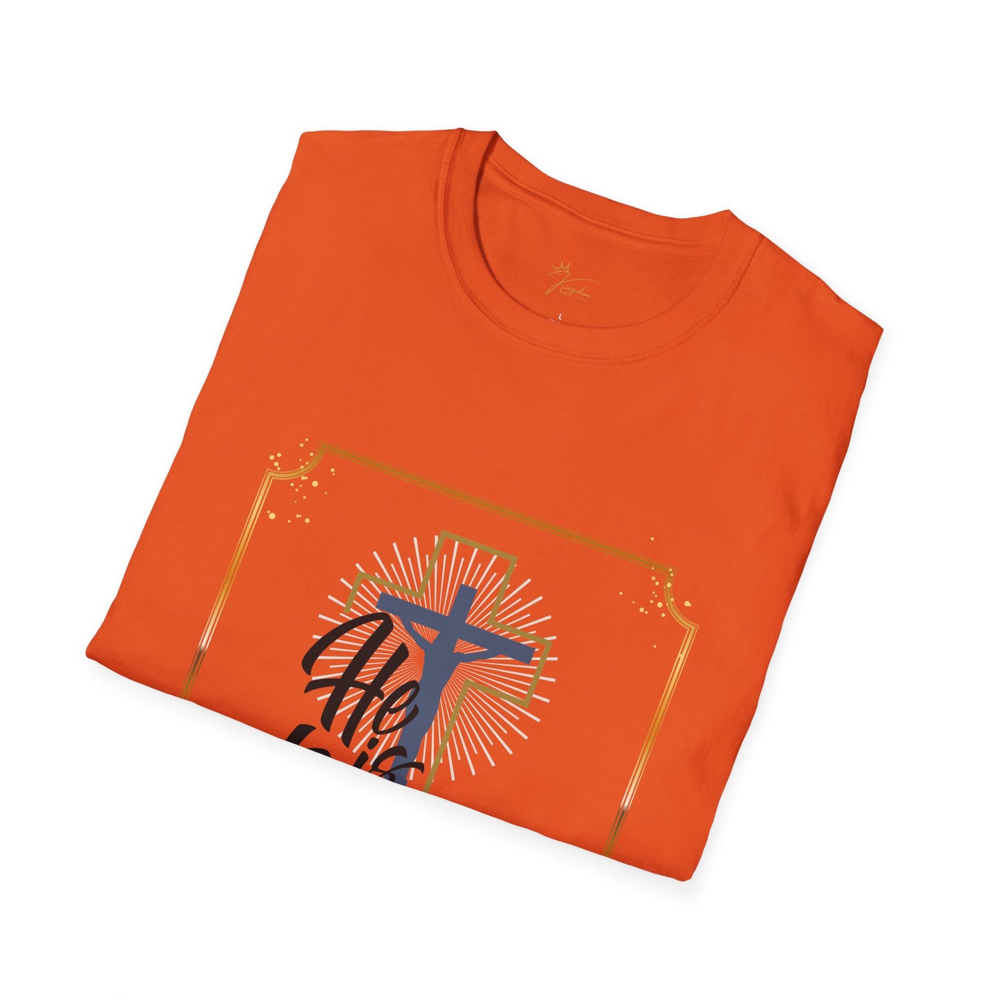 He is Risen Unisex Softstyle T-Shirt - Faith Inspired Easter Tee