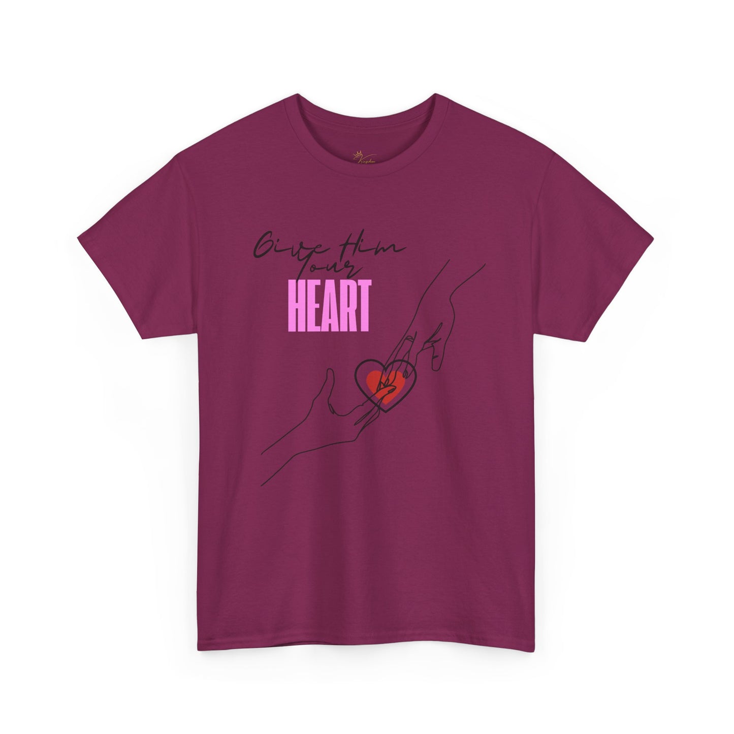 Unisex Heavy Cotton Tee - Give Them Your Heart Graphic Tee