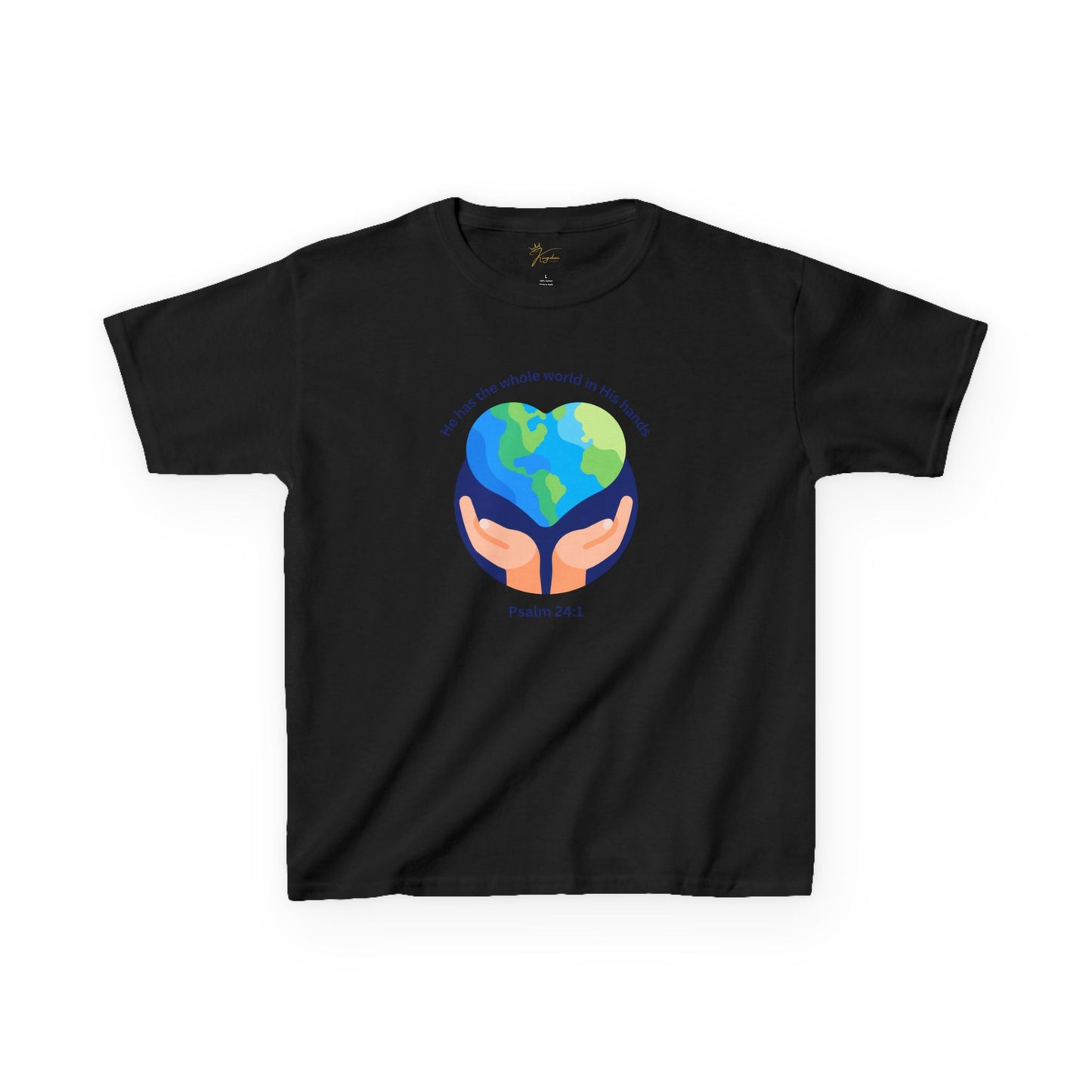 Kids Faith-Inspired Earth Care Tee | Psalm 24:1 | Soft Cotton T-Shirt