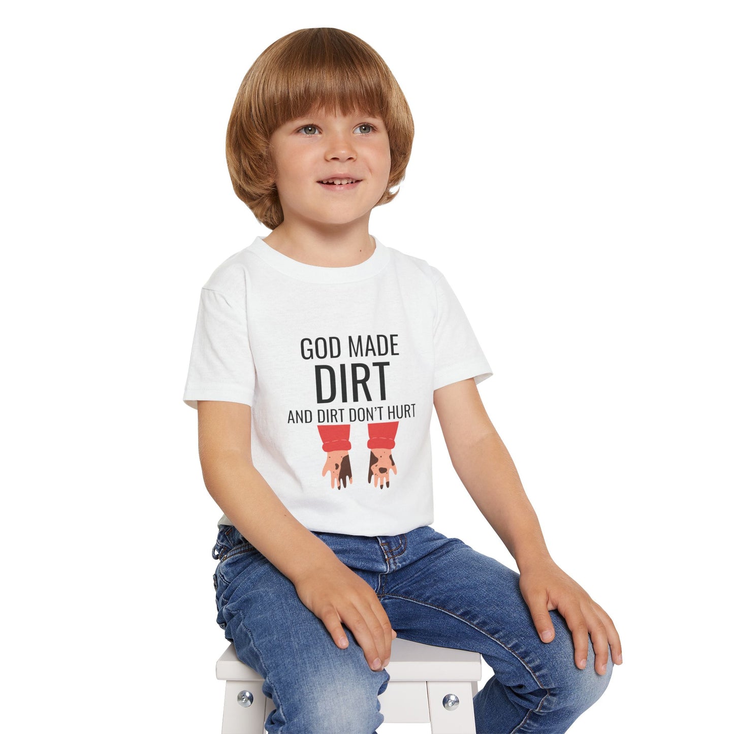 "God Made Dirt" Toddler T-Shirt - Fun & Playful Design for Kids