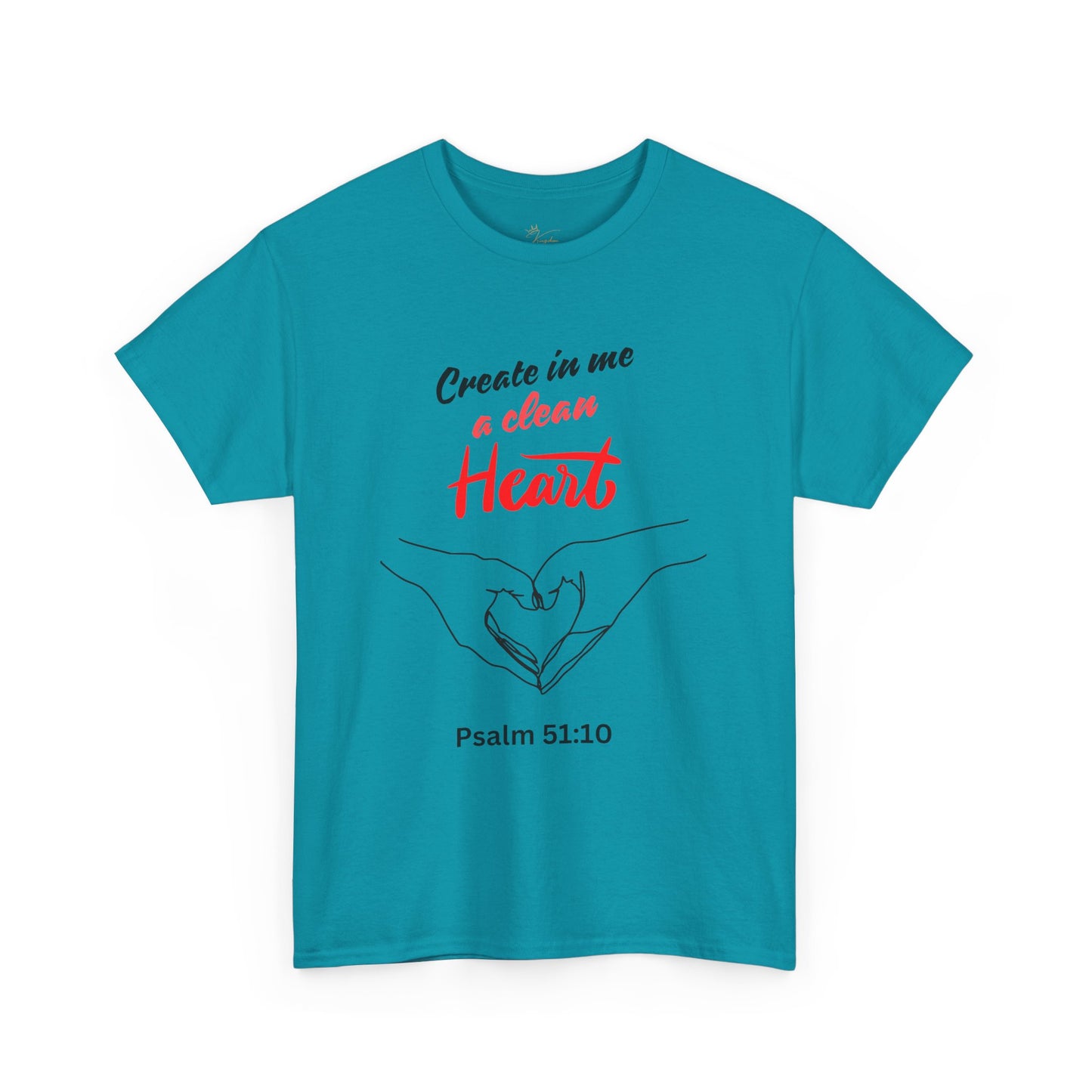 Inspirational Unisex Heavy Cotton Tee - "Create in Me a Clean Heart"