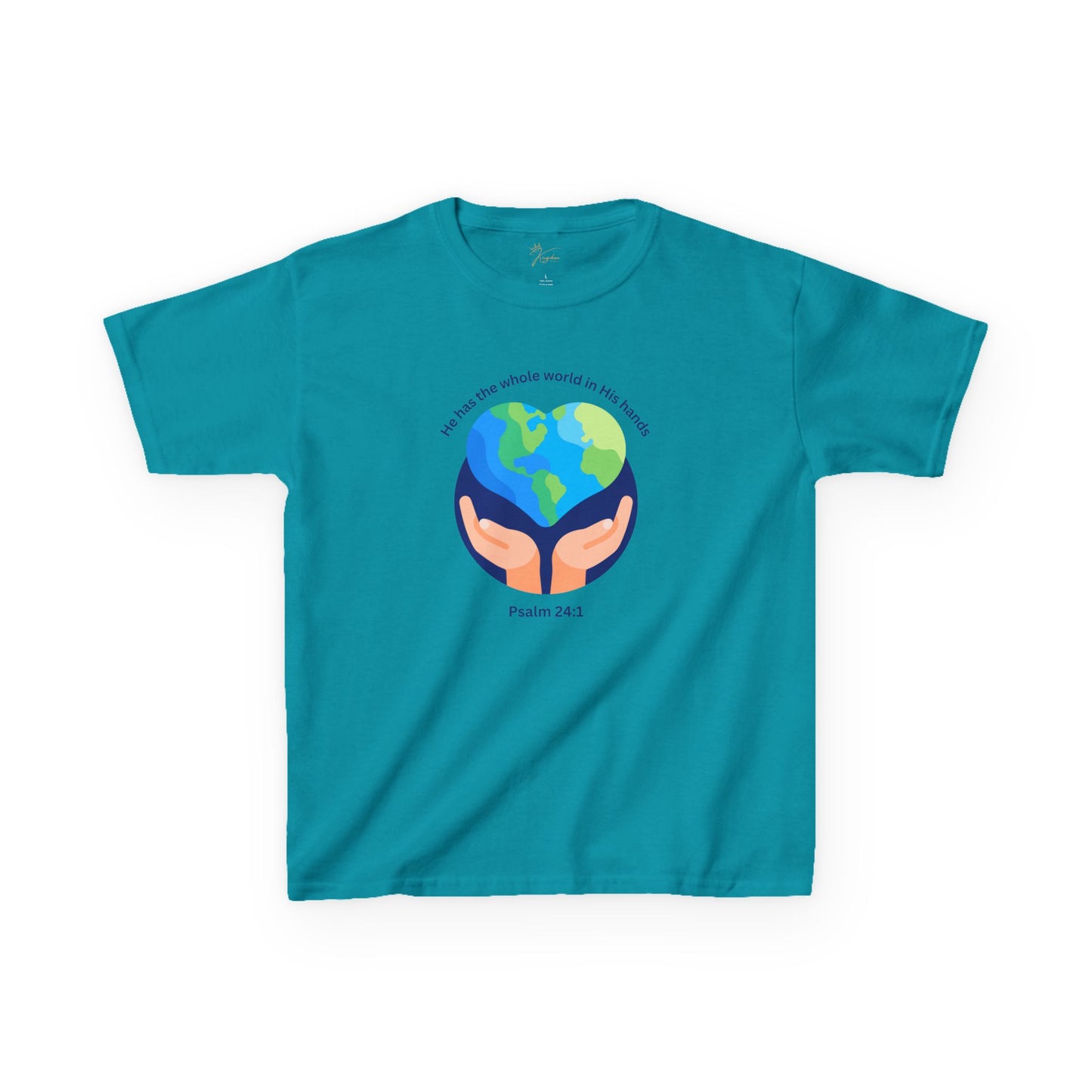 Kids Faith-Inspired Earth Care Tee | Psalm 24:1 | Soft Cotton T-Shirt