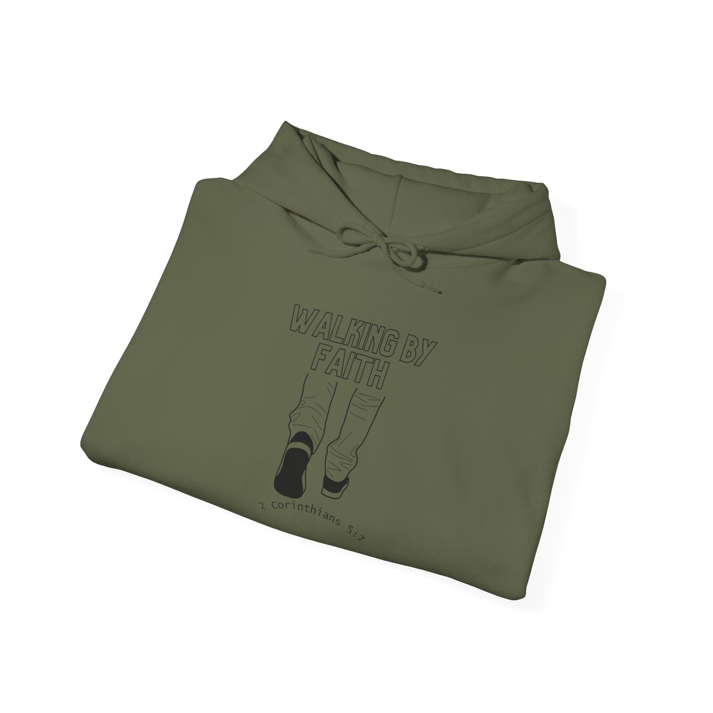 Faith-Inspired Unisex Hoodie - 'Walking by Faith' Design