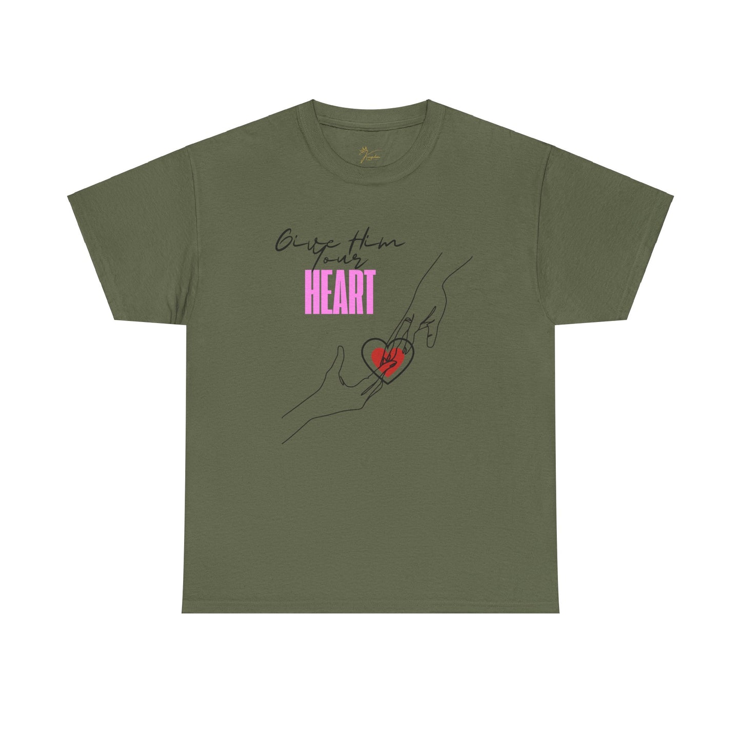 Unisex Heavy Cotton Tee - Give Them Your Heart Graphic Tee