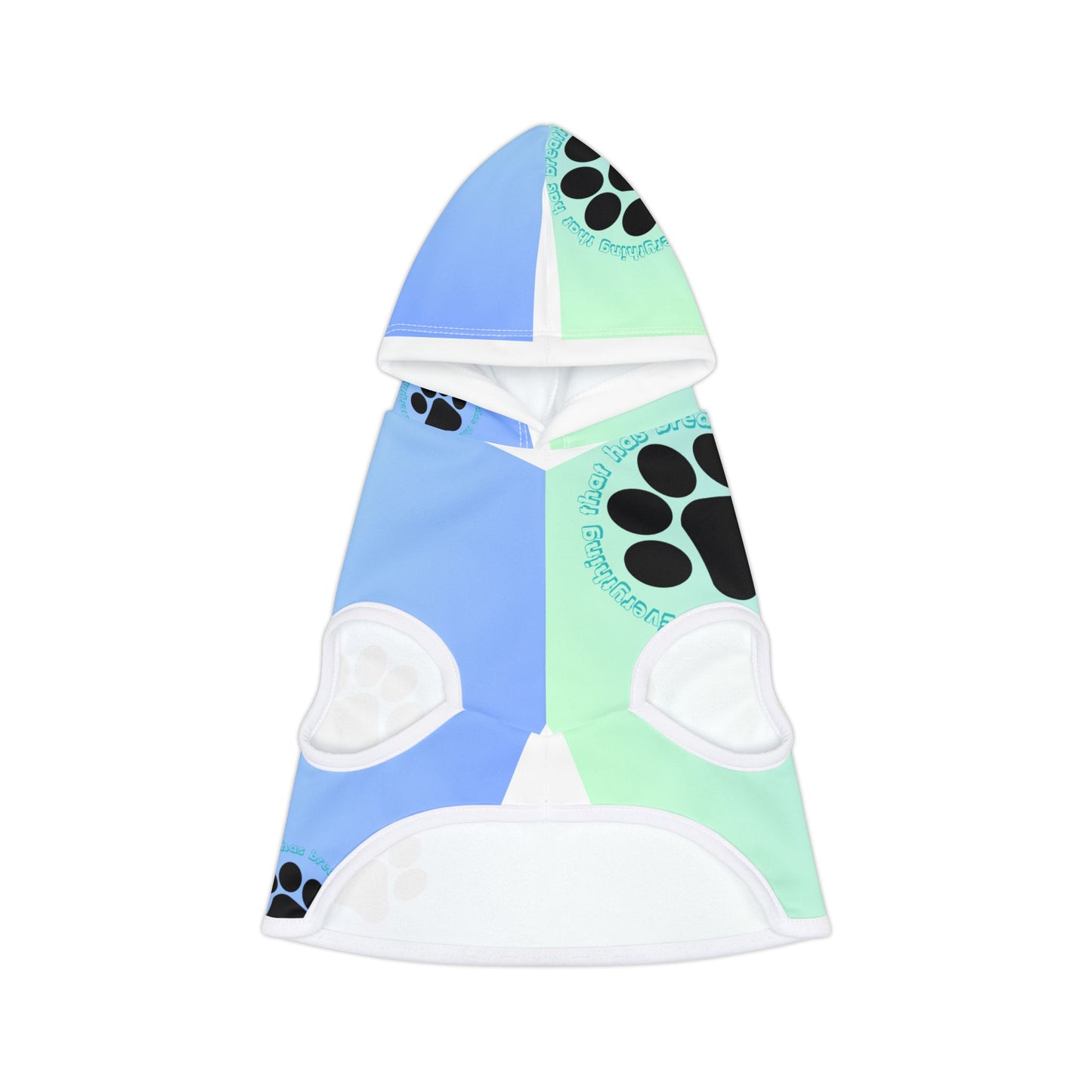 Colorful Pet Hoodie with Paw Print Design - Perfect for Dog Lovers!