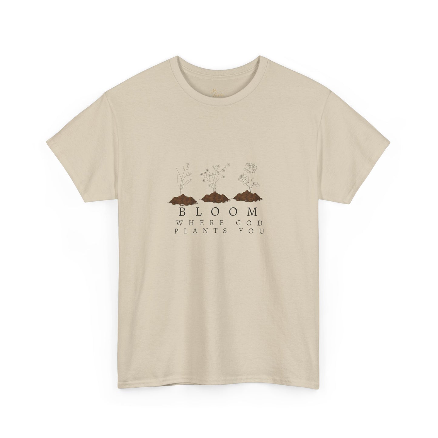 Bloom Where God Plants You Unisex Heavy Cotton Tee